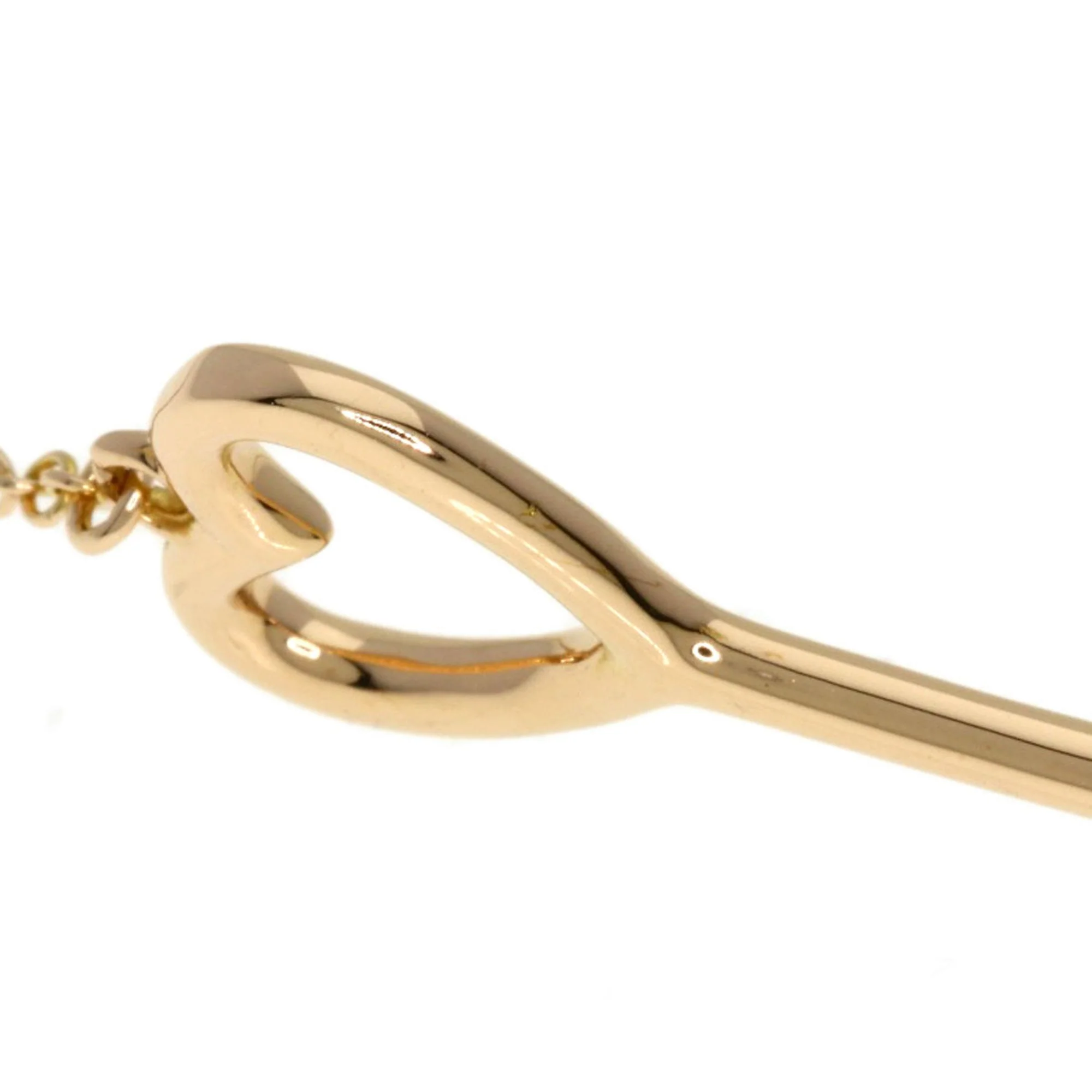 Heart Key Pendant Necklace 18K Rose Gold - Image 6