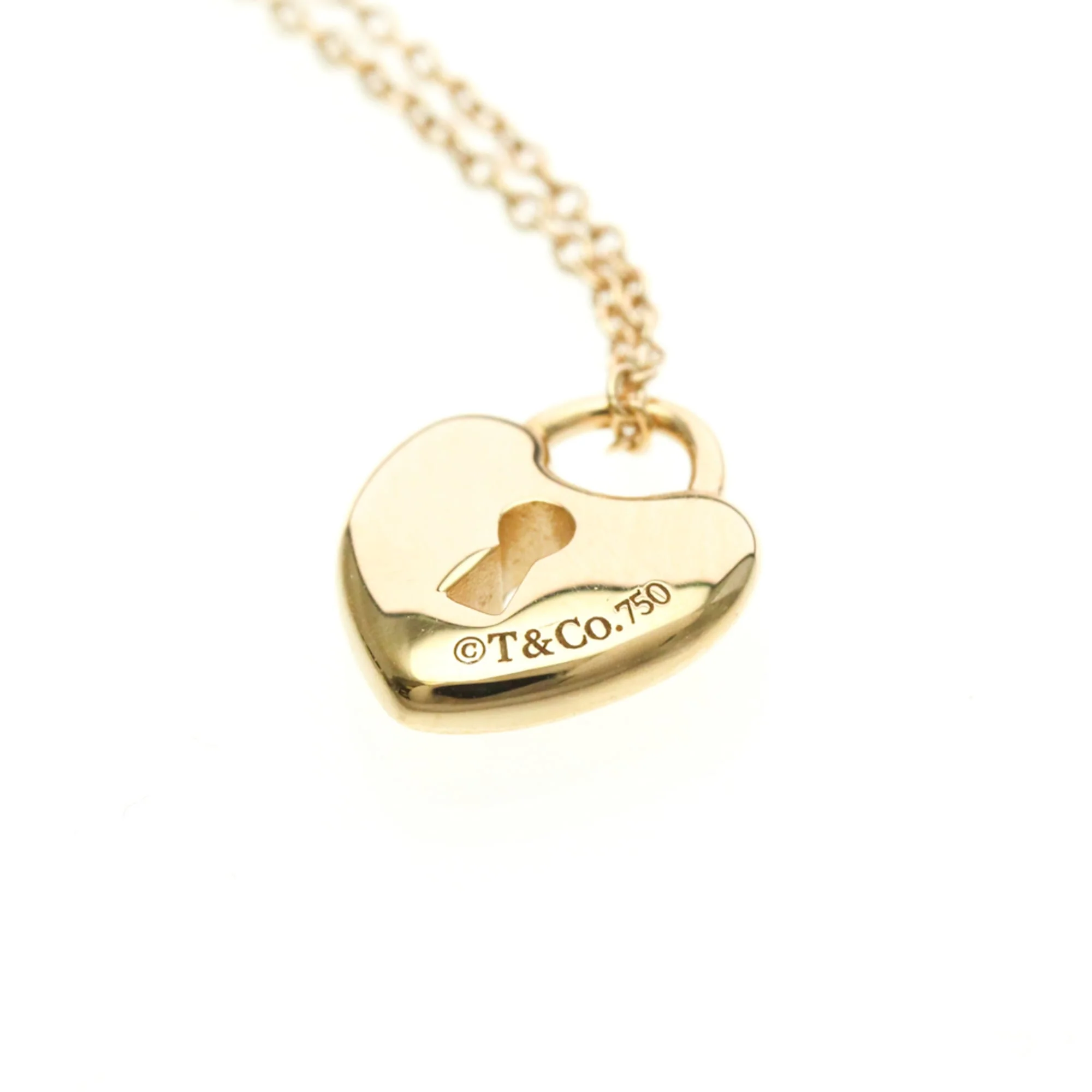 Heart Lock Pendant Necklace 18K Rose Gold - Image 7