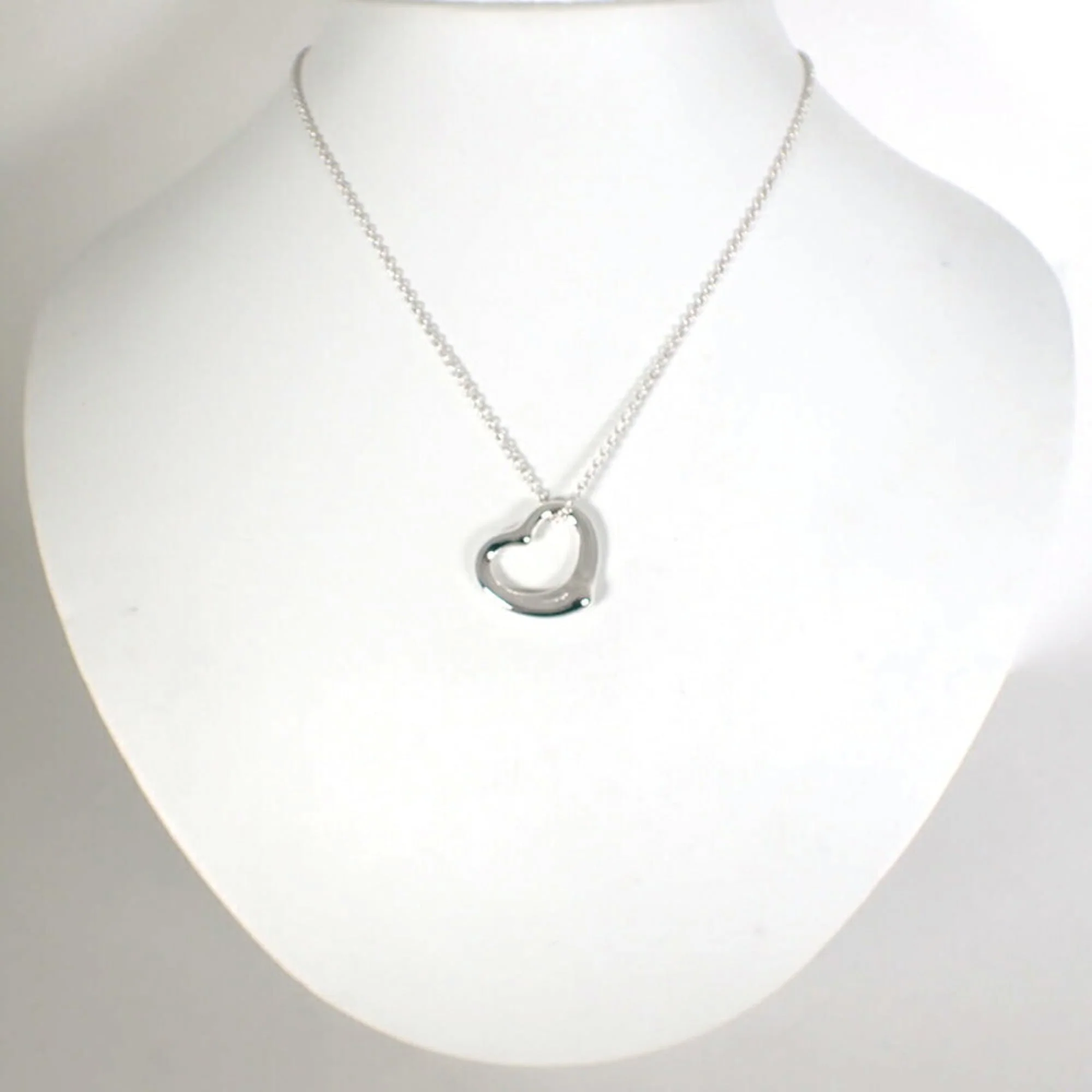 Heart Pendant Necklace Sterling Silver - Image 3