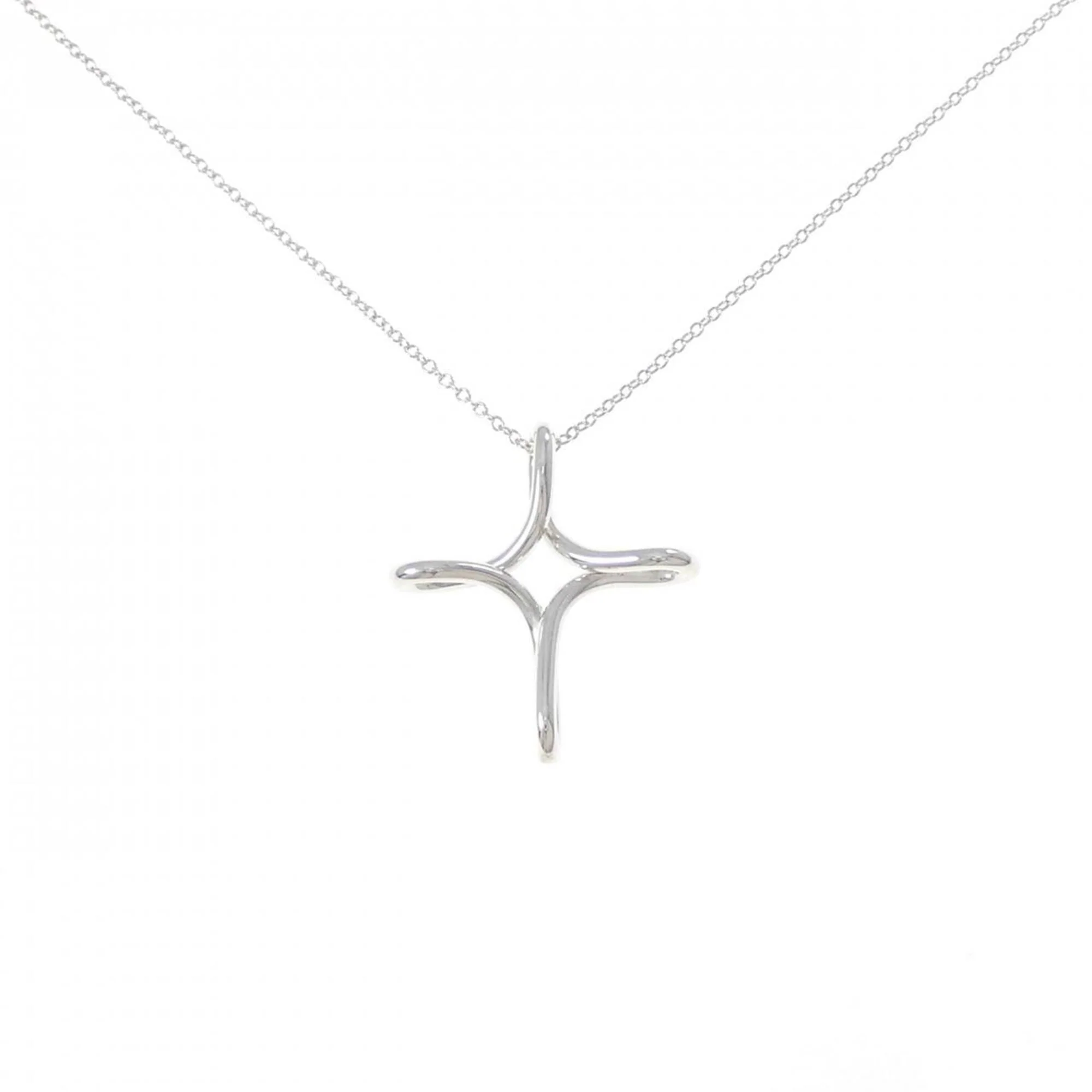 Infinity Cross Pendant Necklace Sterling Silver