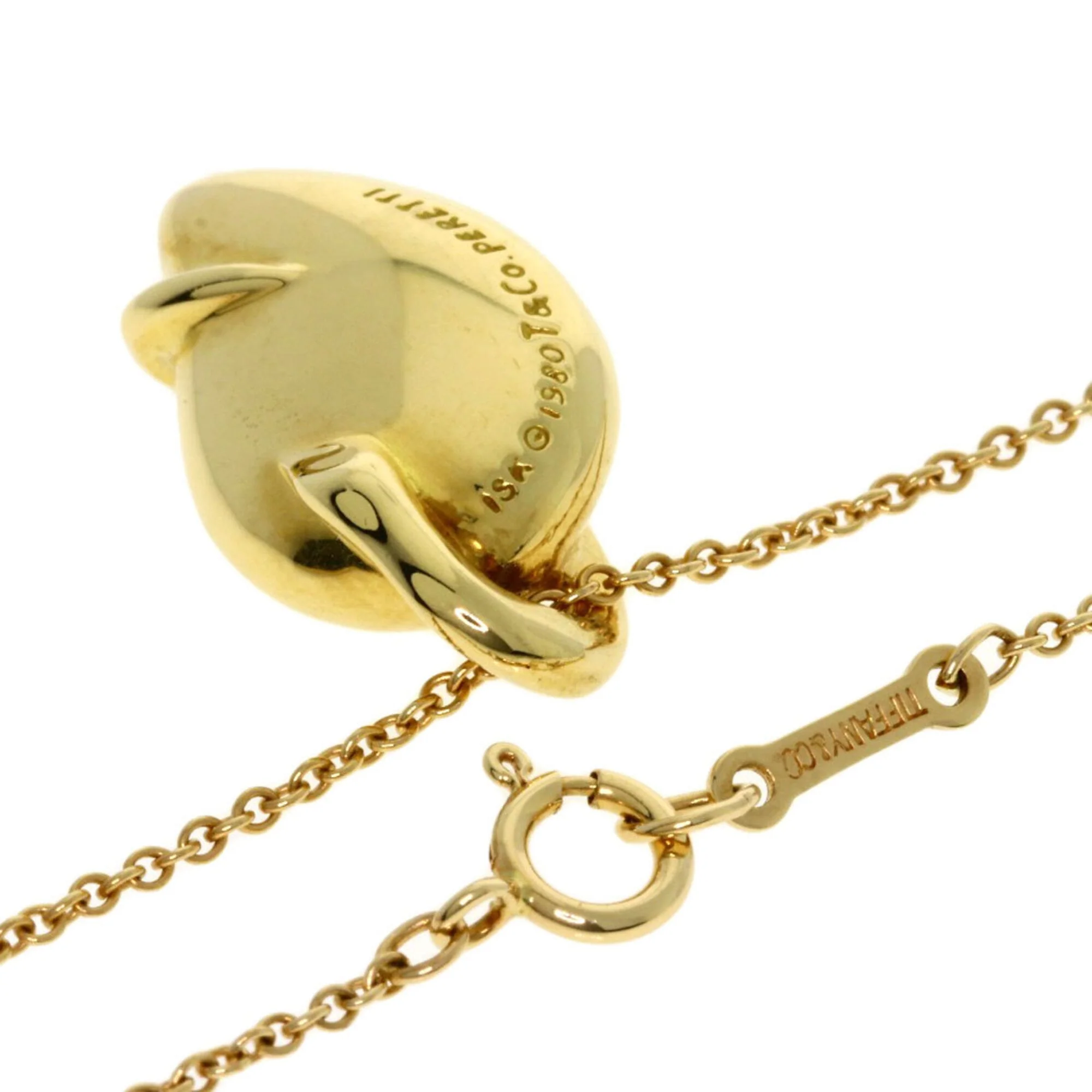 Leaf Pendant Necklace 18K Yellow Gold - Image 2