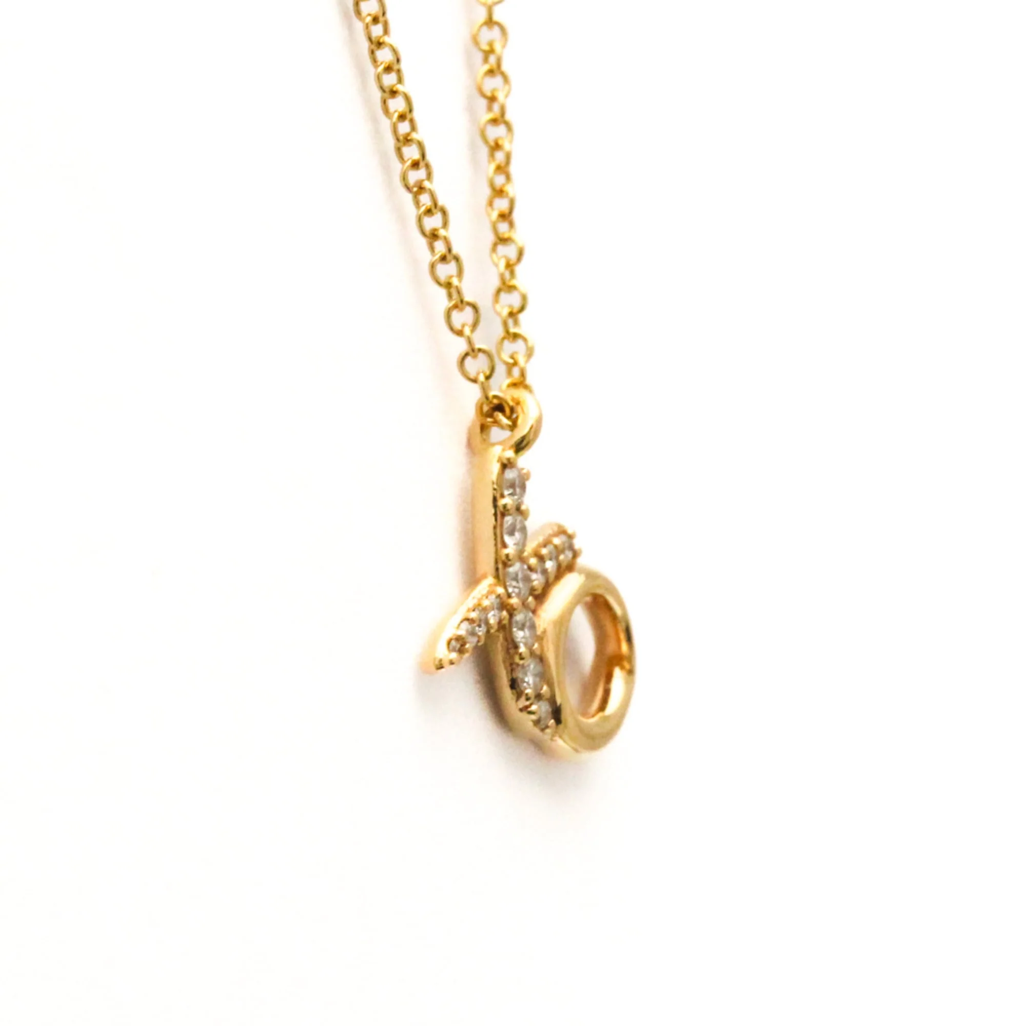 Love & Kisses Pendant Necklace 18K Rose Gold with Diamond - Image 4
