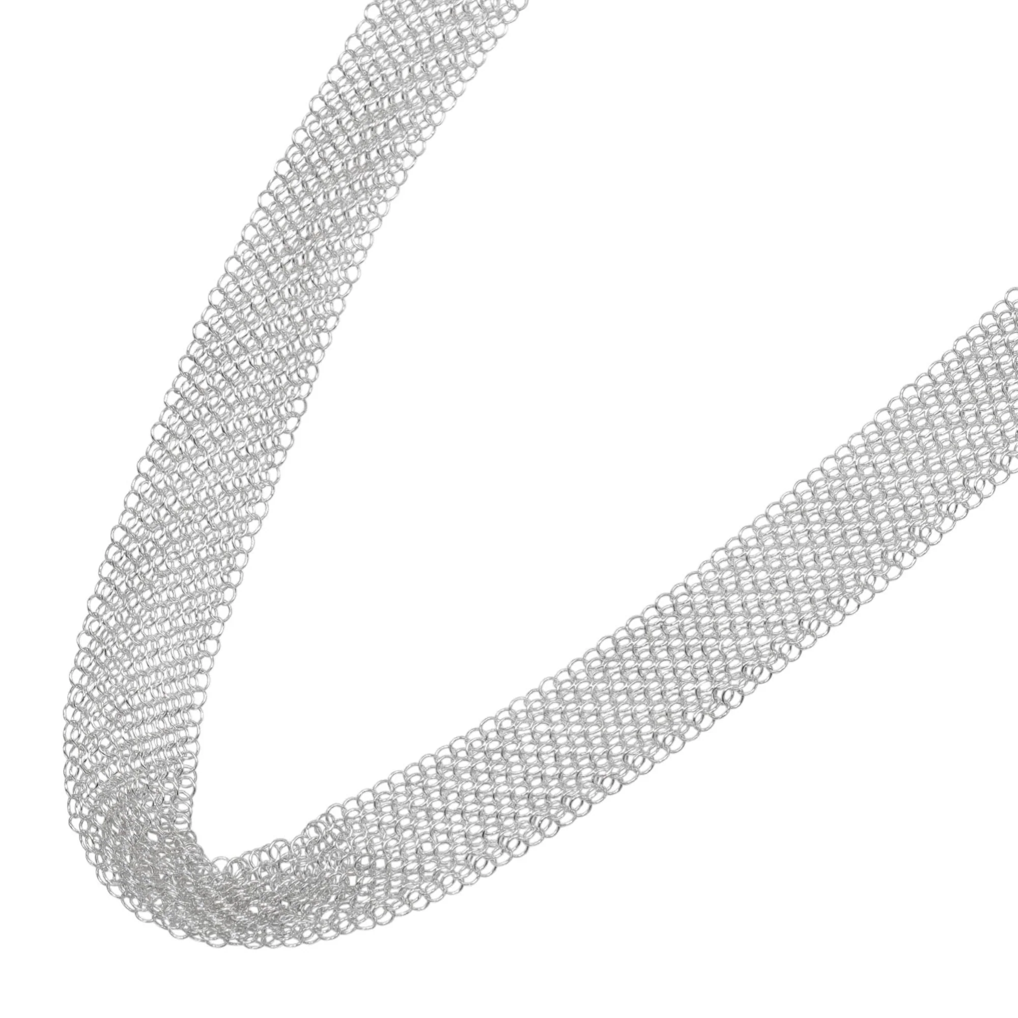Mesh Pendant Necklace Sterling Silver - Image 5