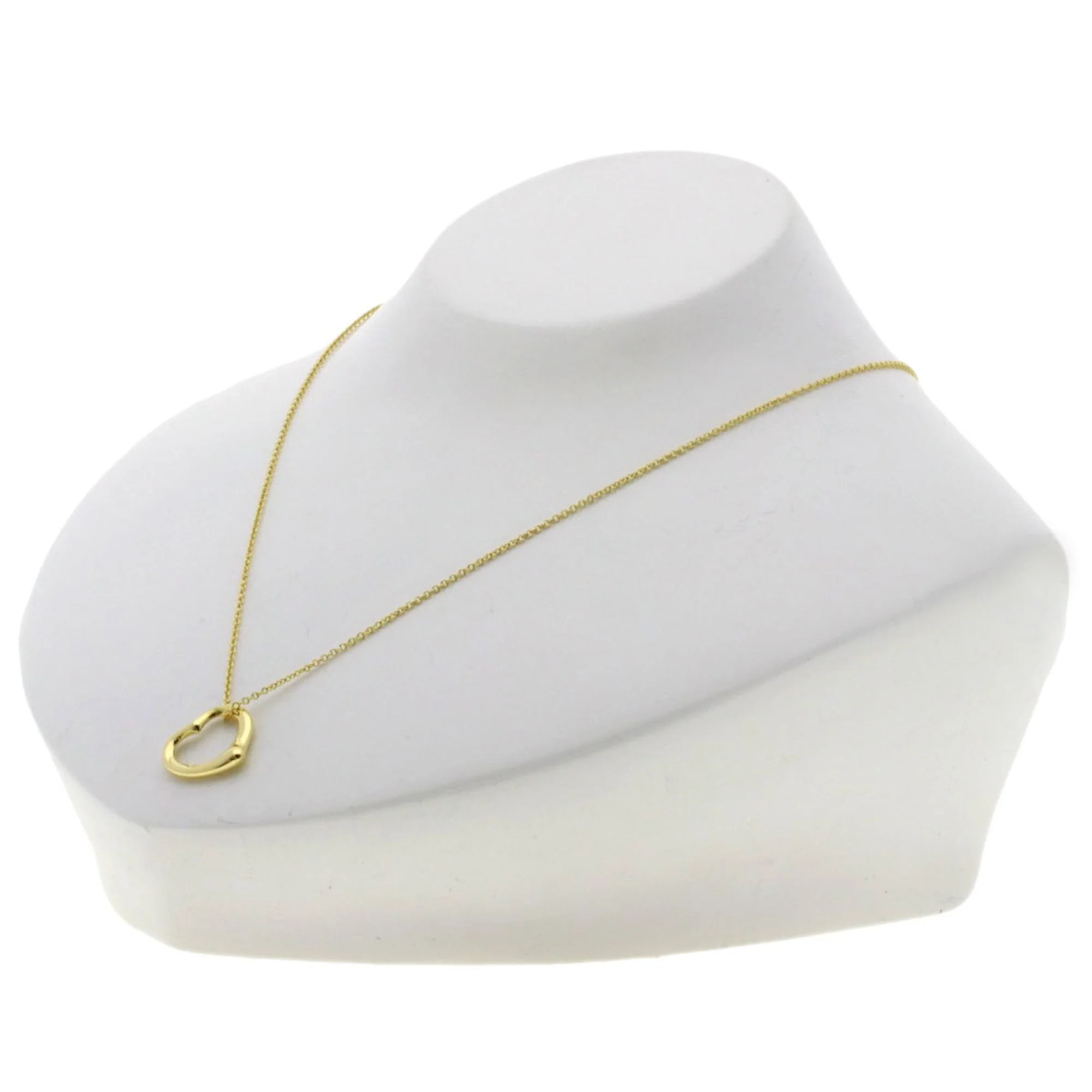 Open Heart Pendant Necklace 18K Yellow Gold 13.5mm - Image 4