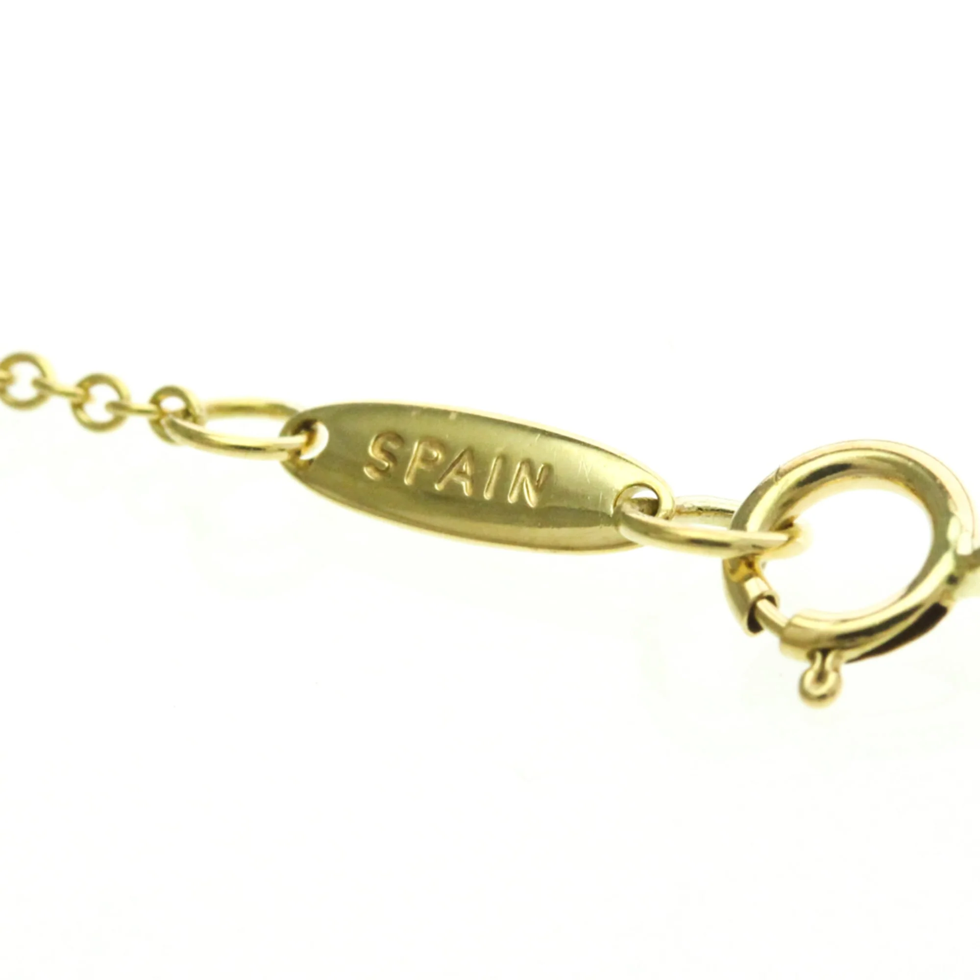 Open Heart Pendant Necklace 18K Yellow Gold 15.2mm - Image 9