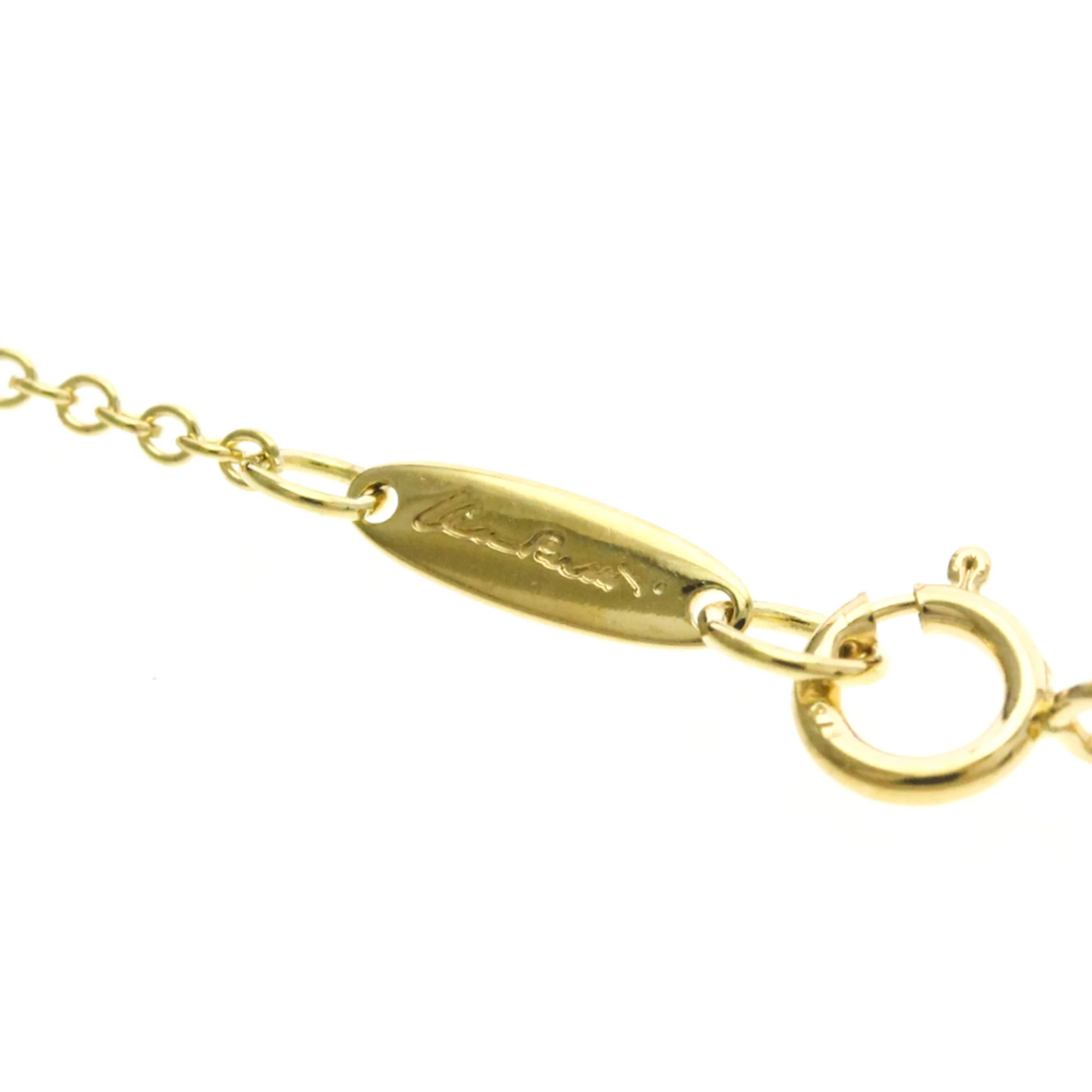 Open Heart Pendant Necklace 18K Yellow Gold 16mm - Image 9