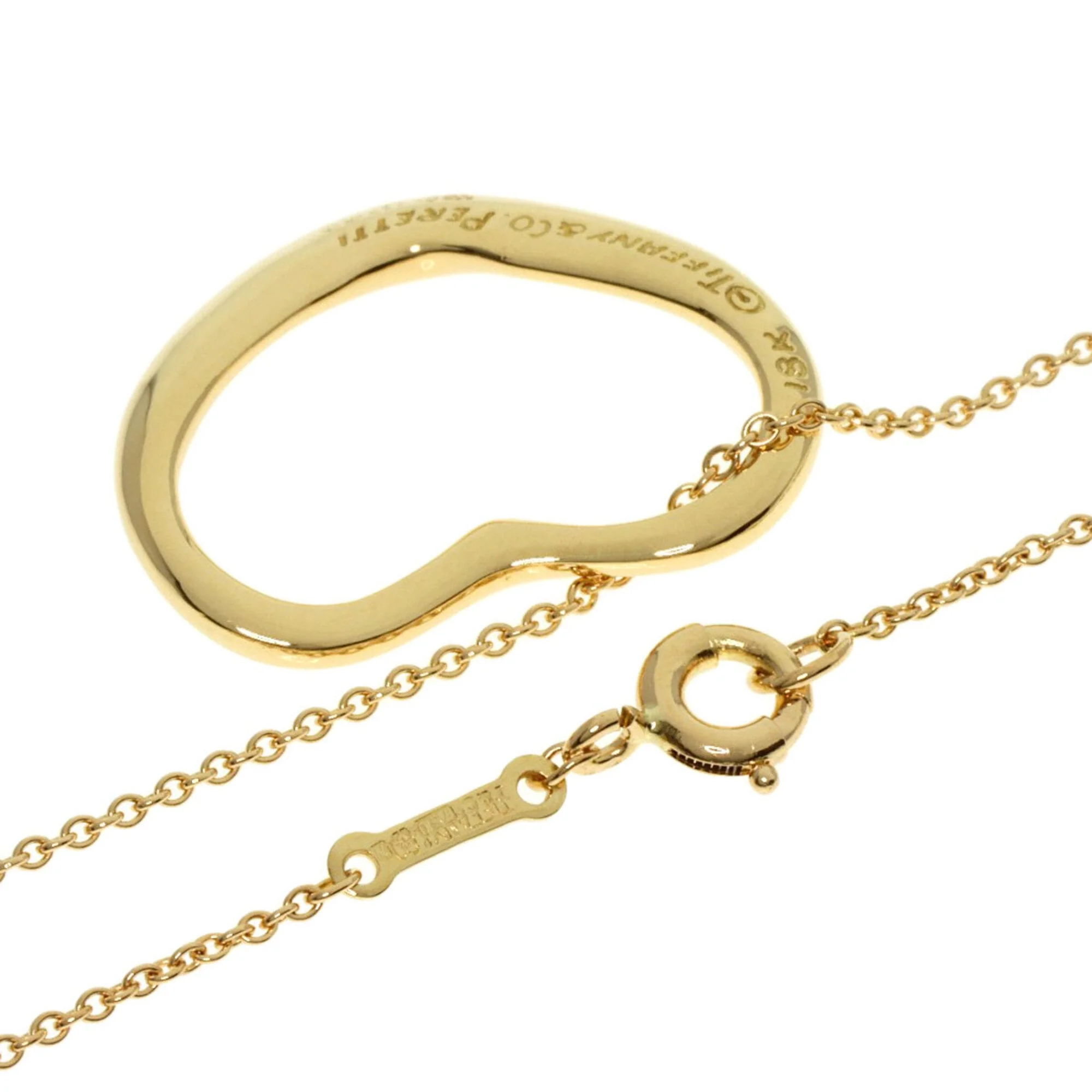 Open Heart Pendant Necklace 18K Yellow Gold 17.4mm - Image 2