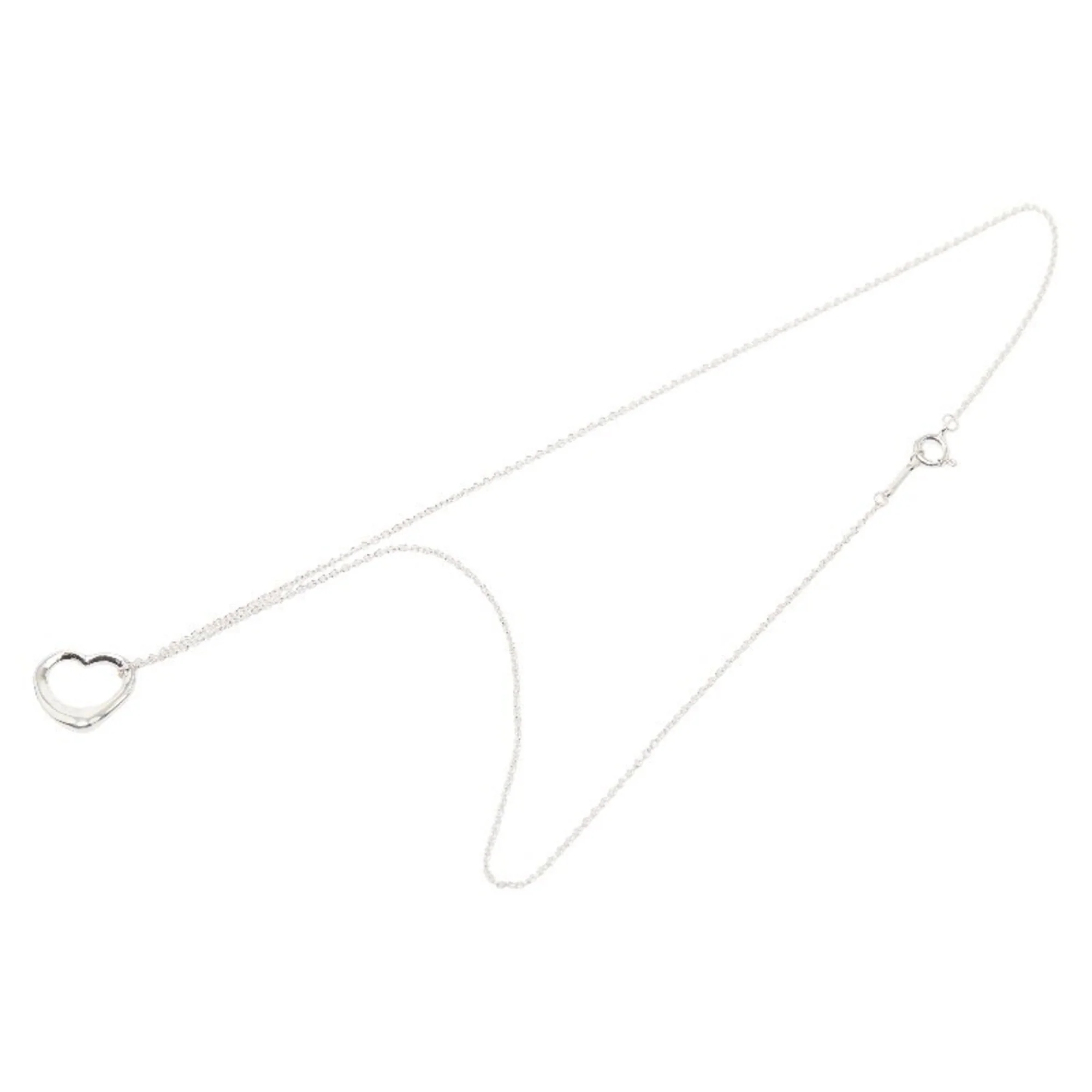 Open Heart Pendant Necklace Sterling Silver 13.5mm - Image 4