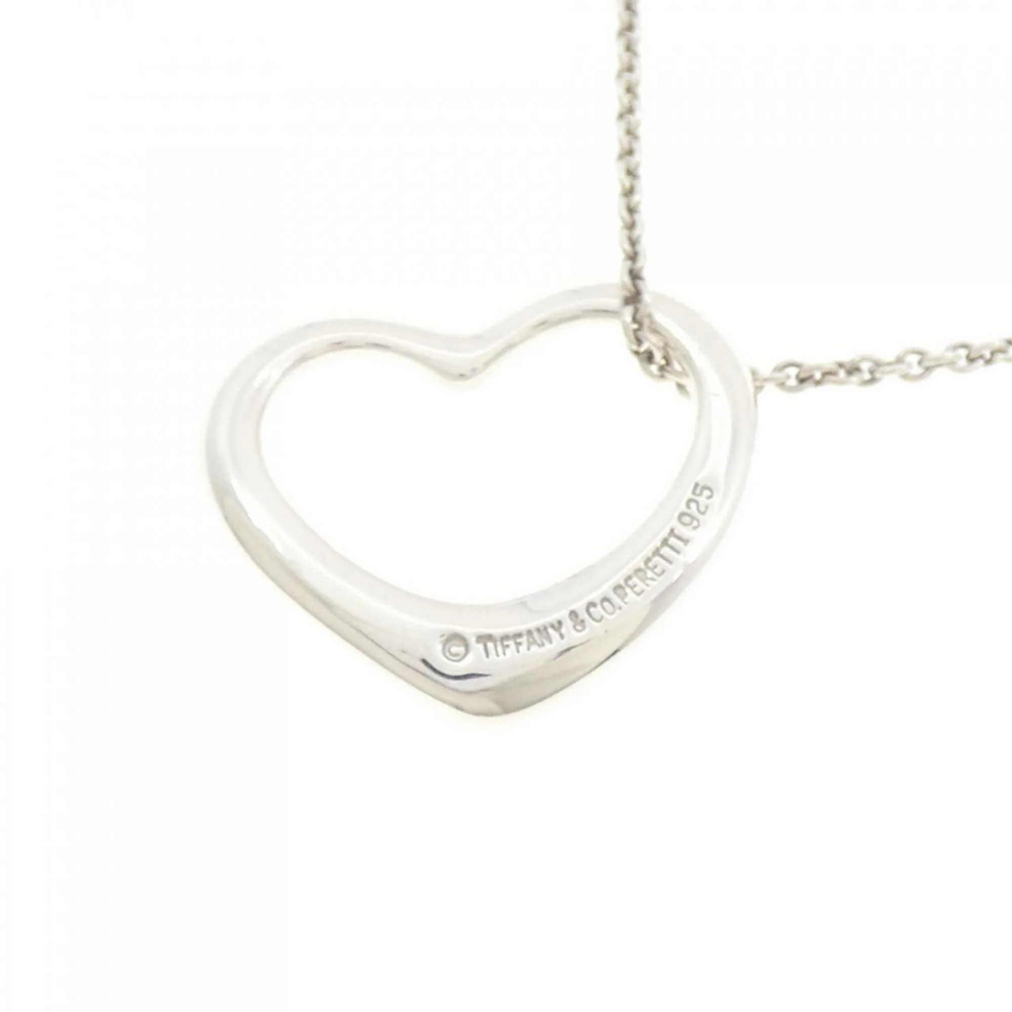 Open Heart Pendant Necklace Sterling Silver 20.4mm - Image 4