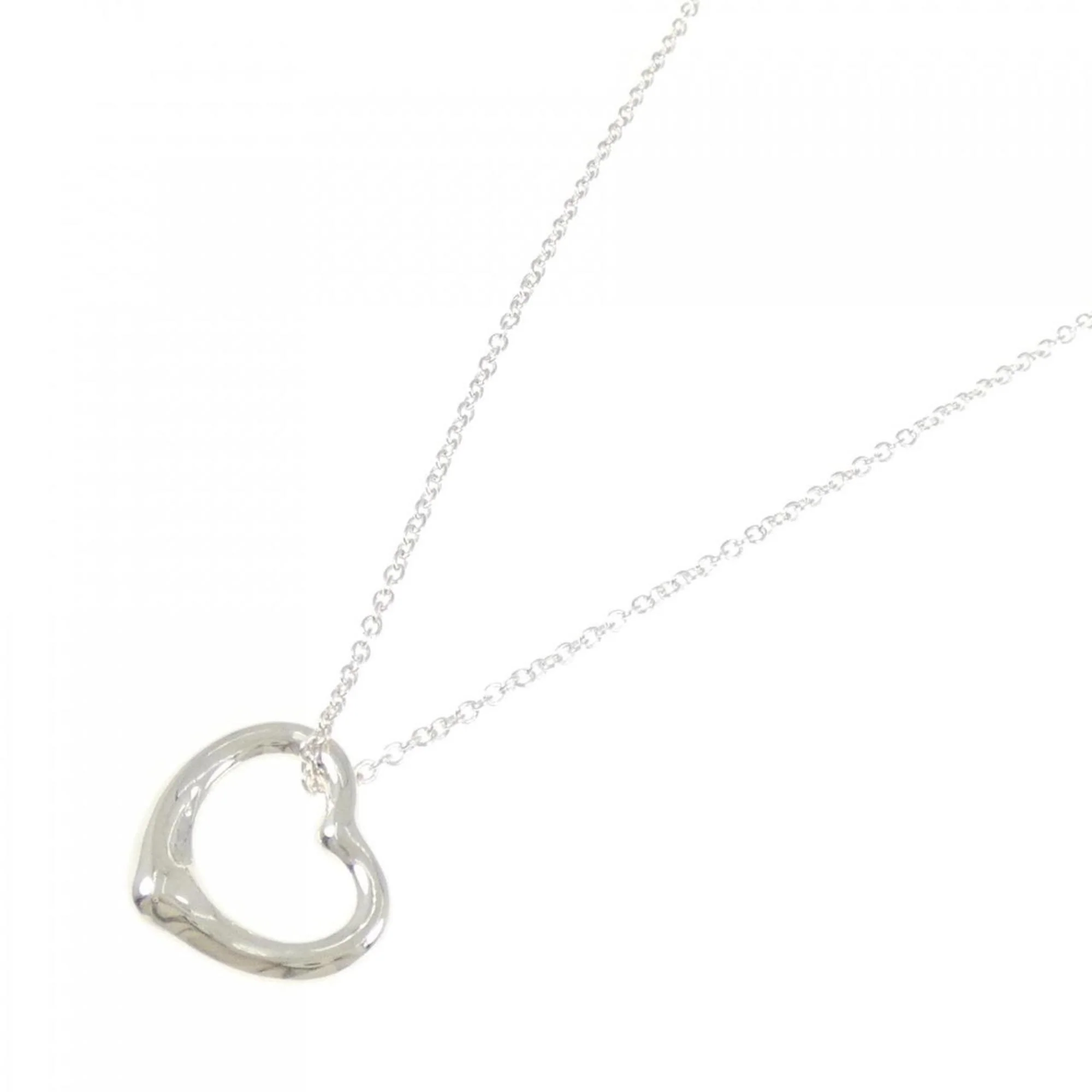 Open Heart Pendant Necklace Sterling Silver 20.4mm - Image 2