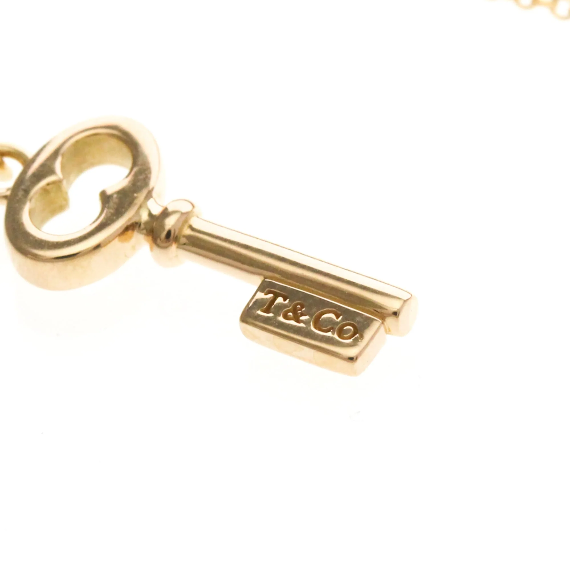 Oval Key Pendant Necklace 18K Rose Gold - Image 8