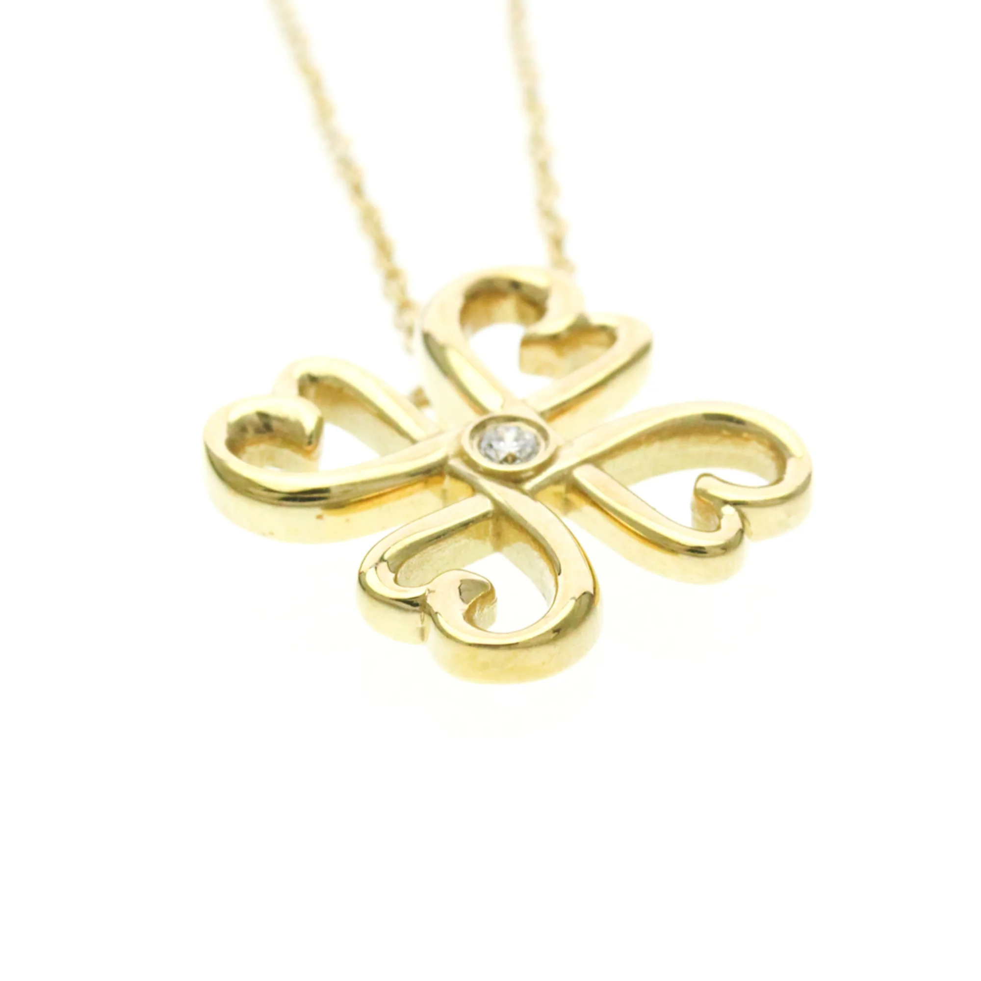 Pendant Necklace 18K Yellow Gold with Diamond - Image 4