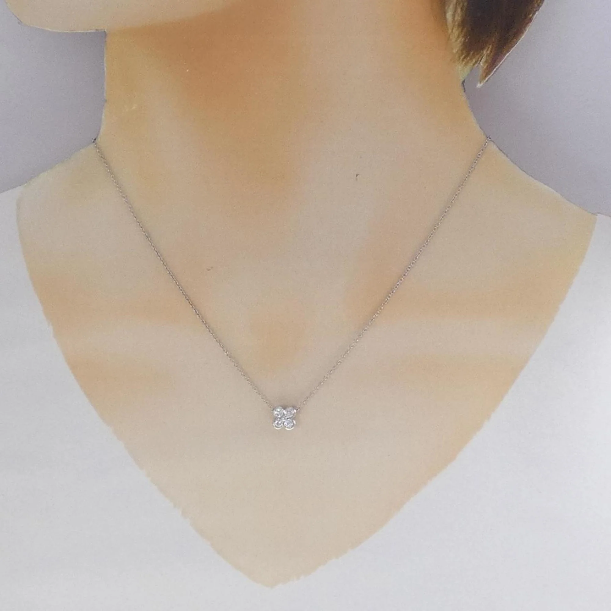 Pendant Necklace Platinum With Diamond - Image 6