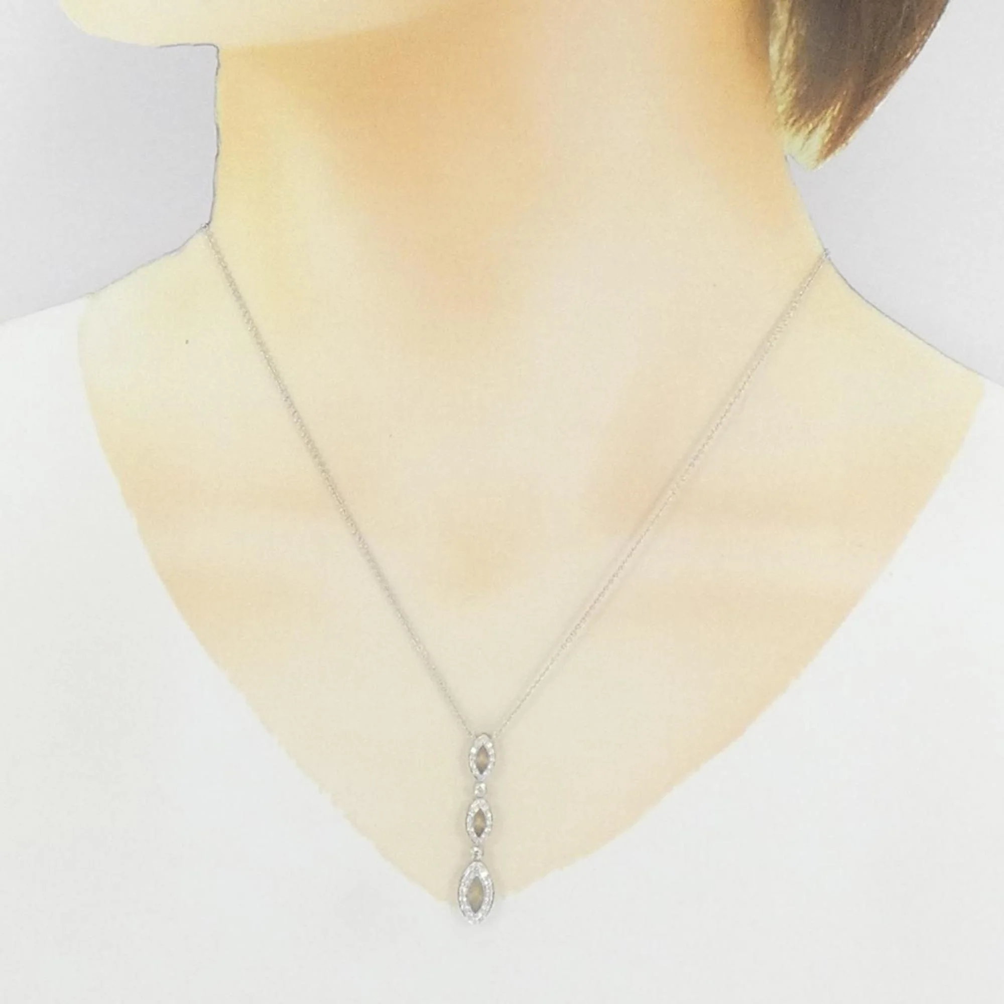 Pendant Necklace Platinum With Diamond - Image 6