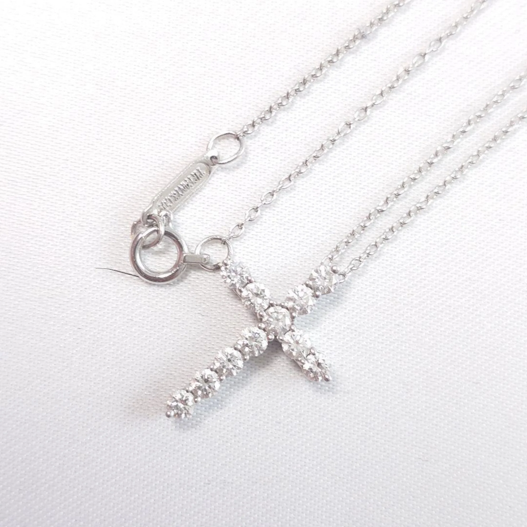 Pendant Necklace Platinum with Diamond Small - Image 8