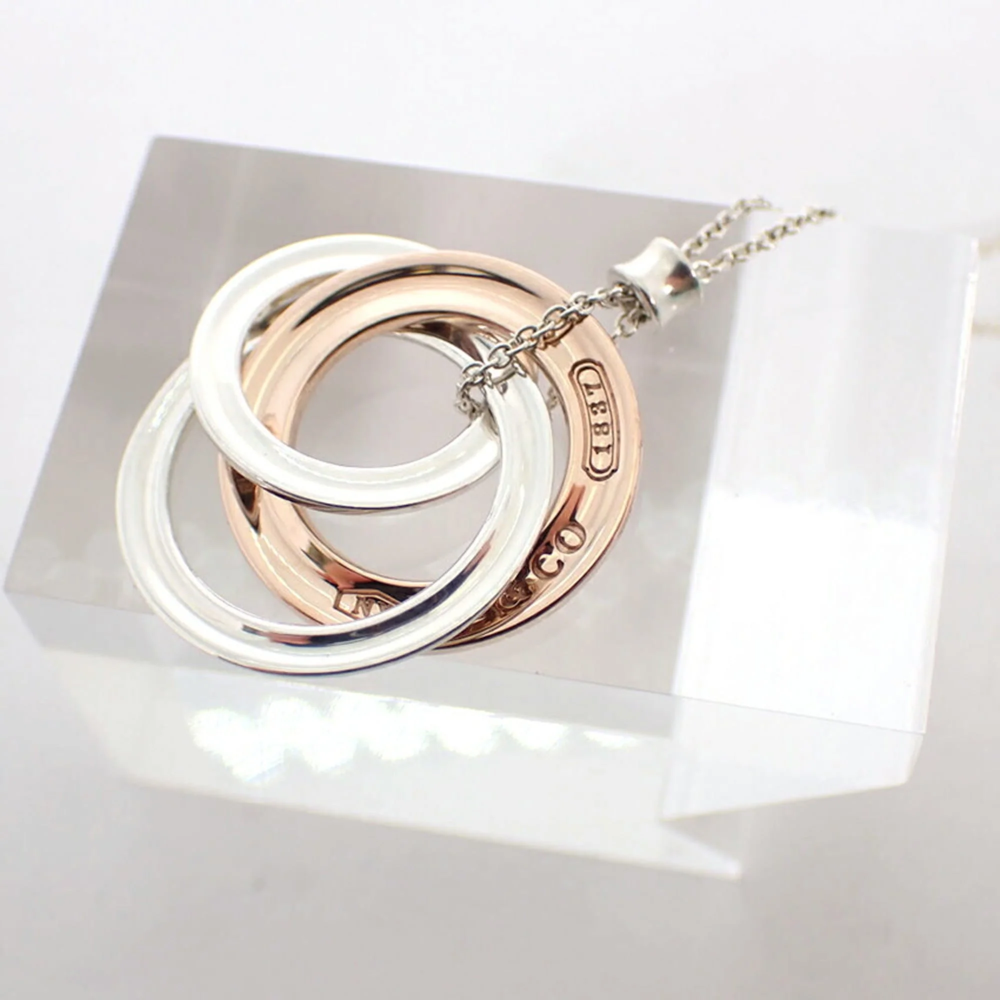 Pendant Necklace Sterling Silver 1837 Interlocking Circle - Image 6