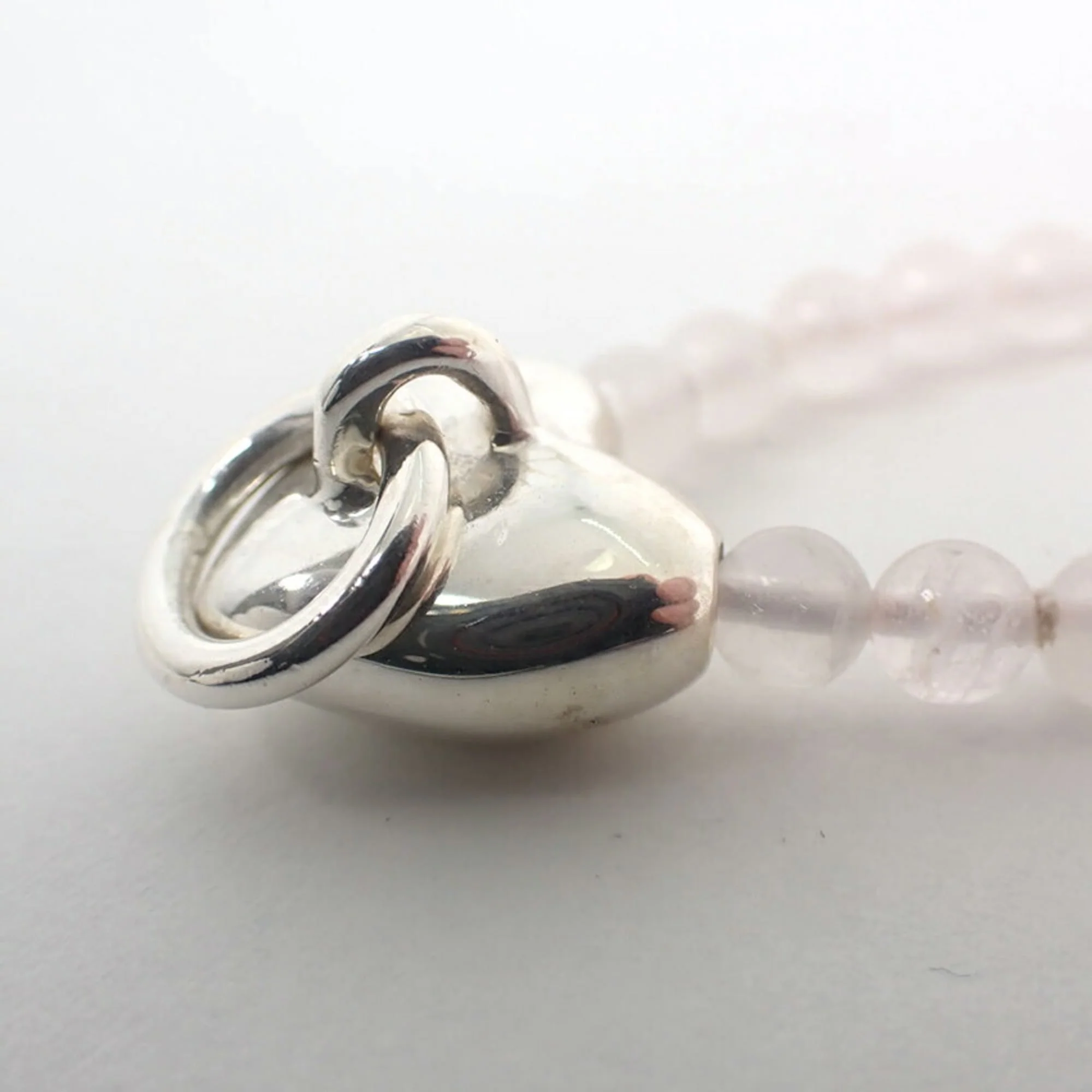 Rose Quartz Door Knock Heart Pendant Quartz Watch Sterling Silver - Image 8