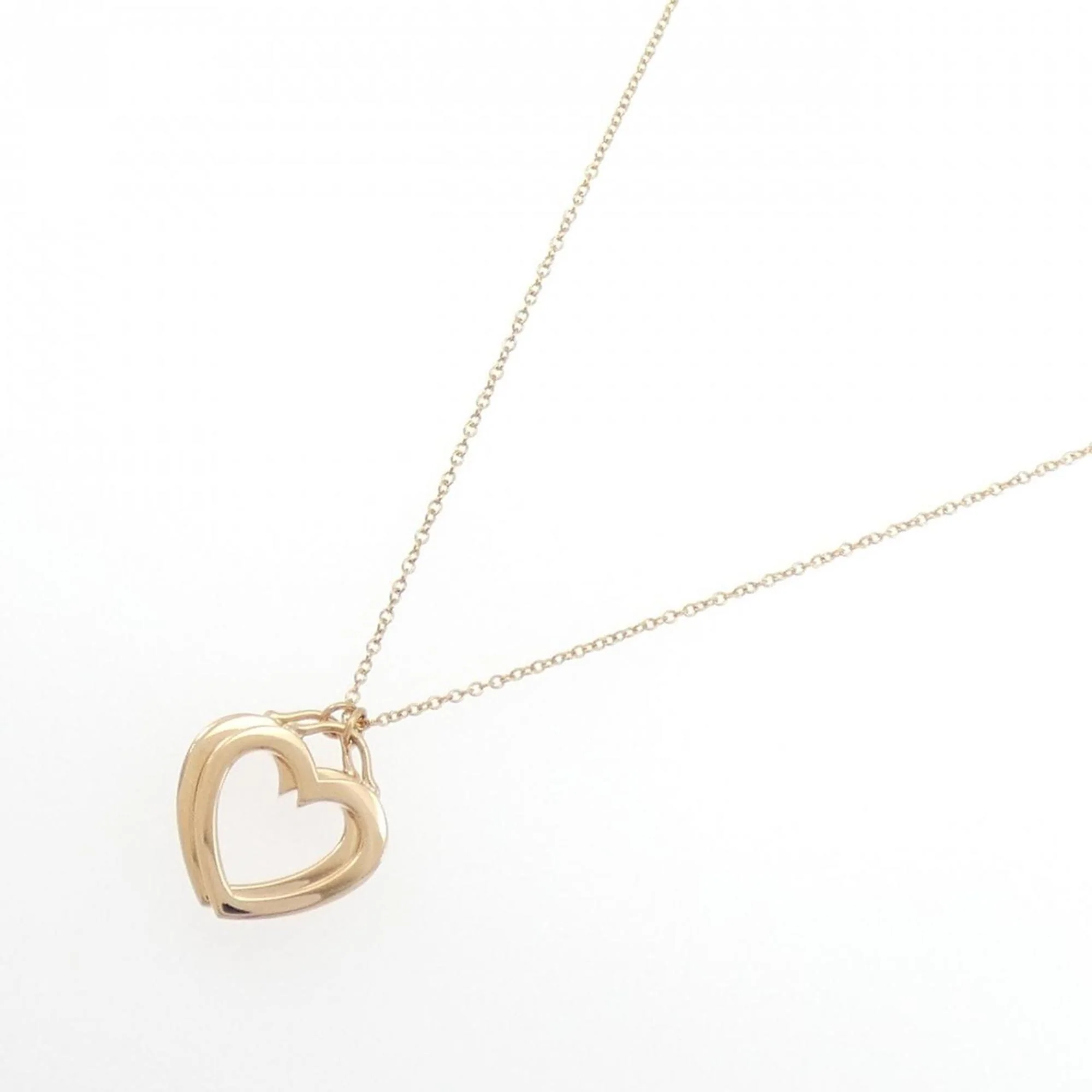 Sentimental Double Heart Pendant Necklace 18K Rose Gold - Image 2