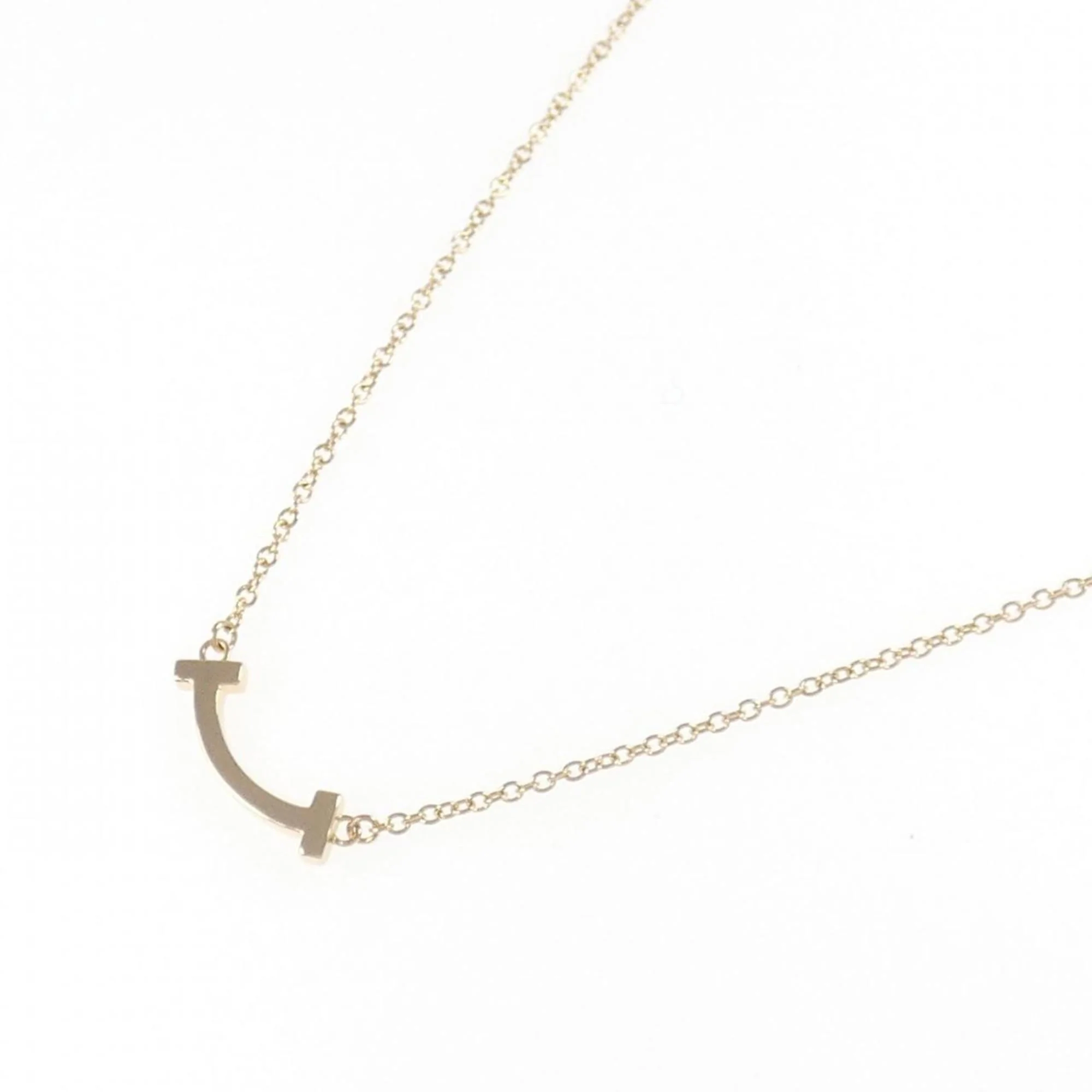 T Smile Mini Pendant Necklace 18K Rose Gold - Image 2