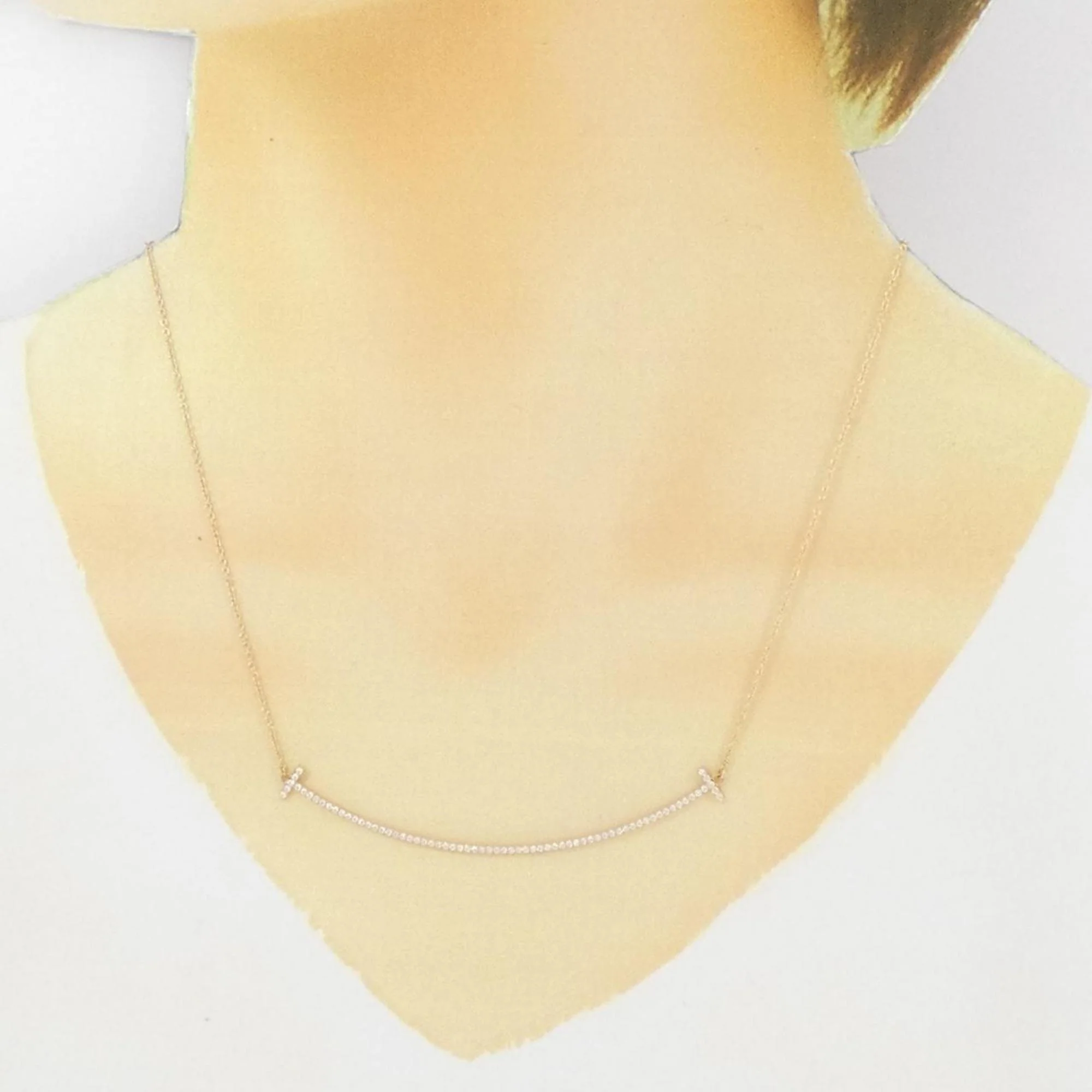 T Smile Pendant Necklace 18K Rose Gold - Image 6