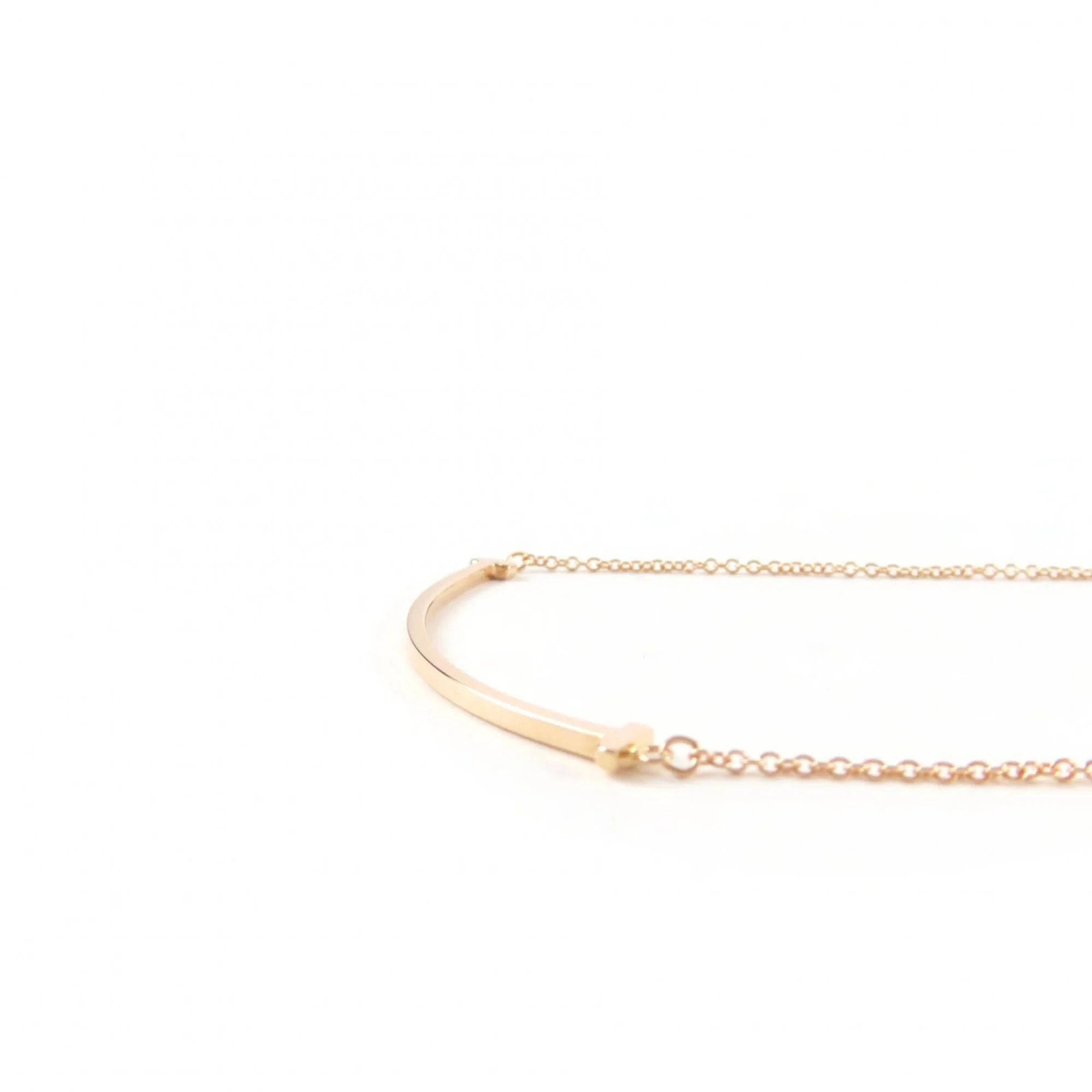 T Smile Pendant Necklace 18K Rose Gold - Image 6