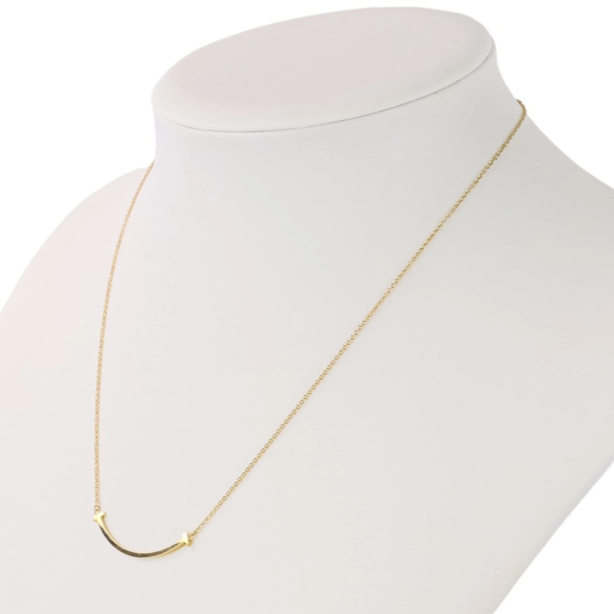 T Smile Pendant Necklace 18K Yellow Gold - Image 3