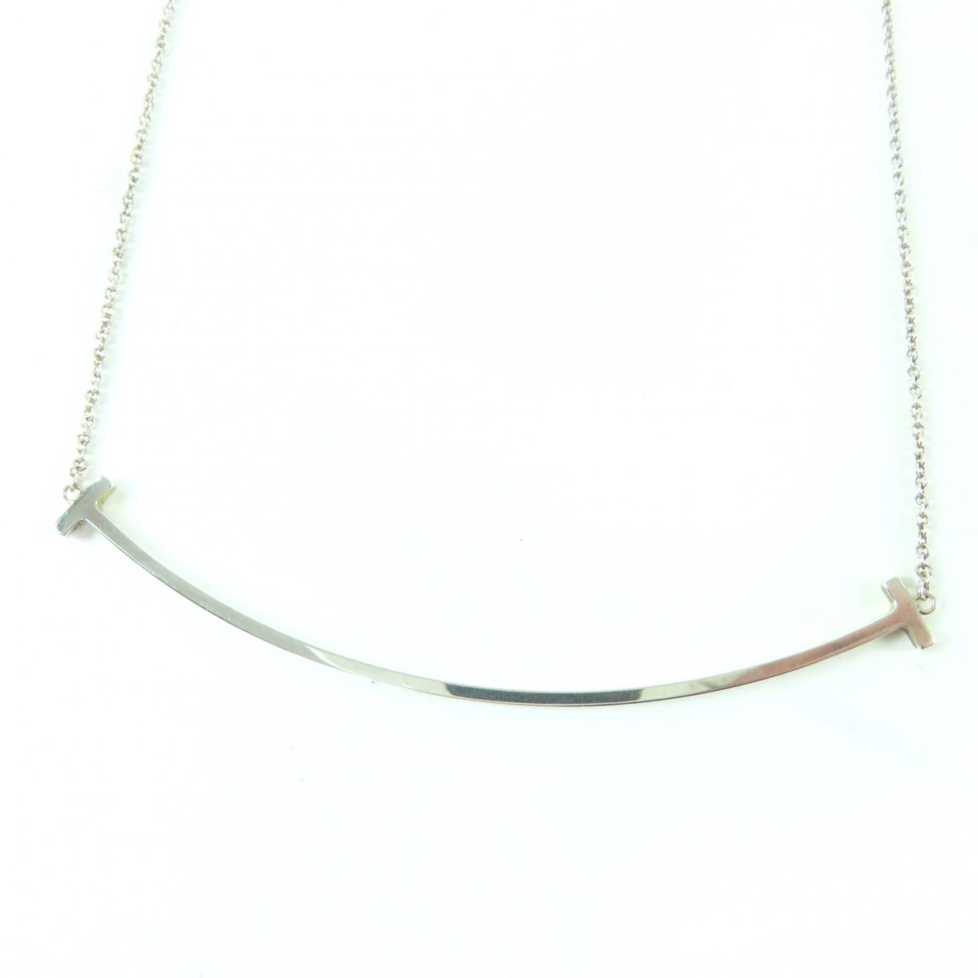 T Smile Pendant Necklace Sterling Silver