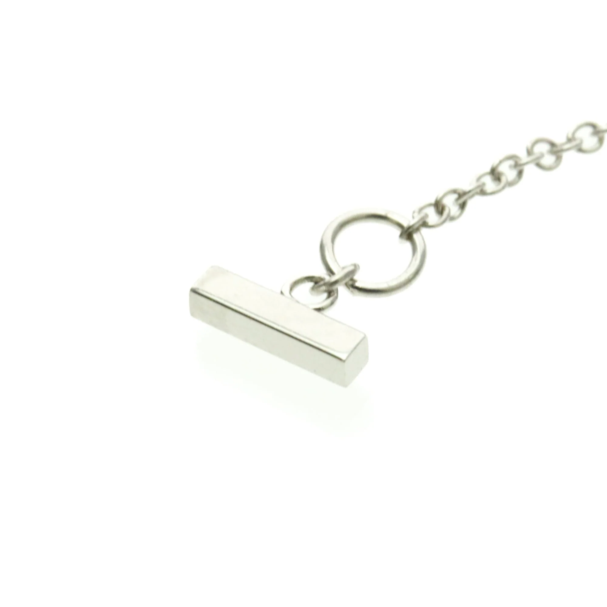 T Smile Pendant Necklace Sterling Silver with 18K White Gold with Diamonds - Image 7