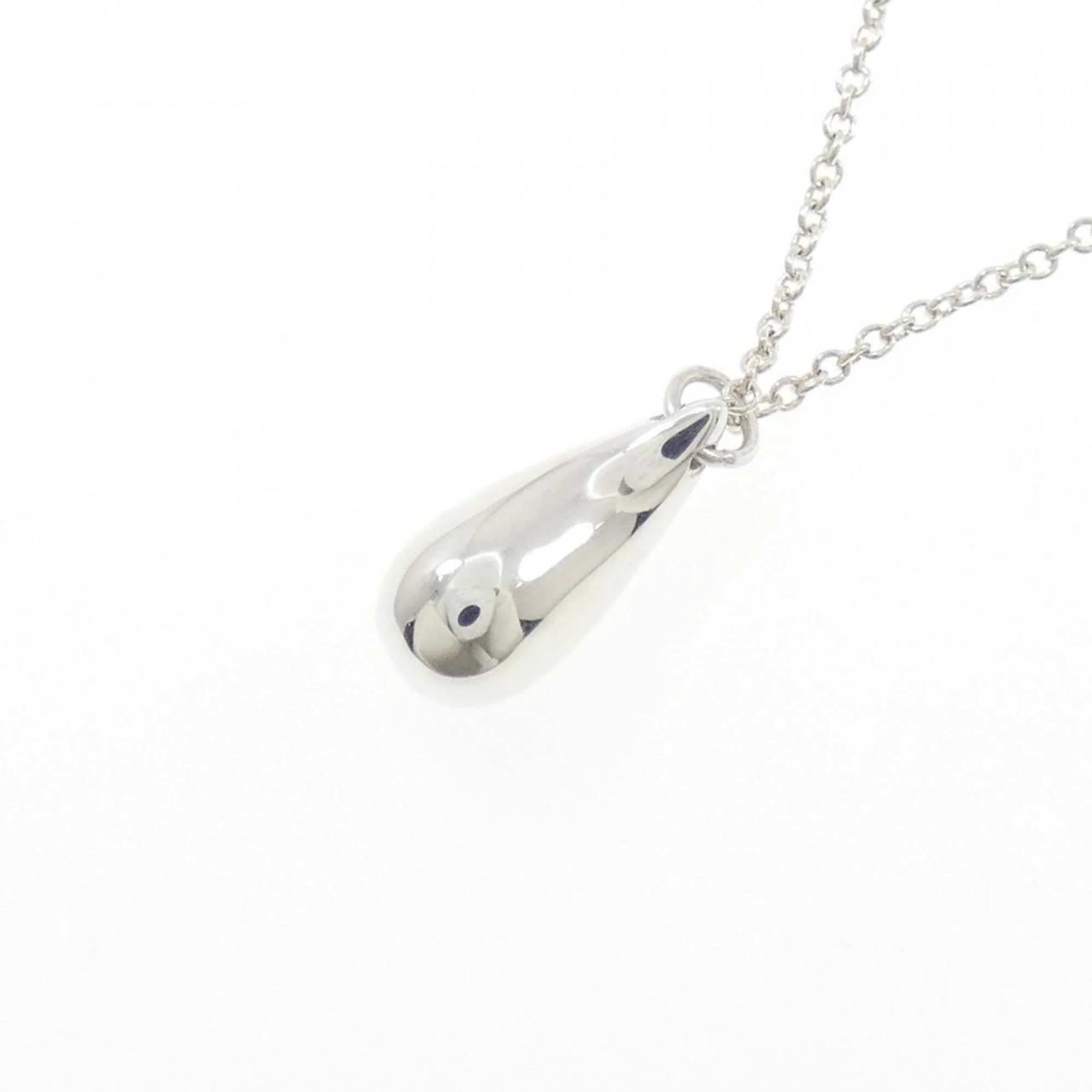 Teardrop Pendant Necklace Sterling Silver - Image 3