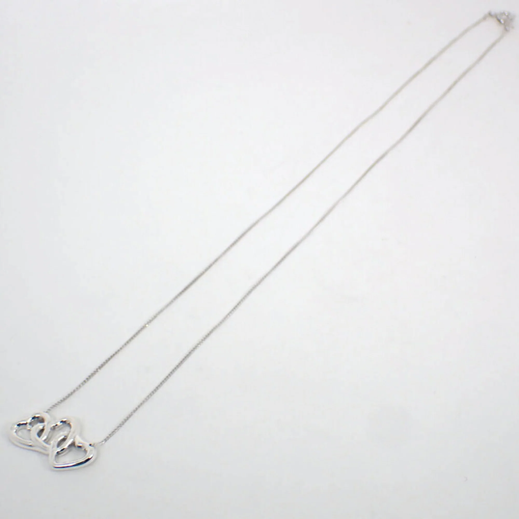 Triple Heart Pendant Necklace Sterling Silver - Image 6