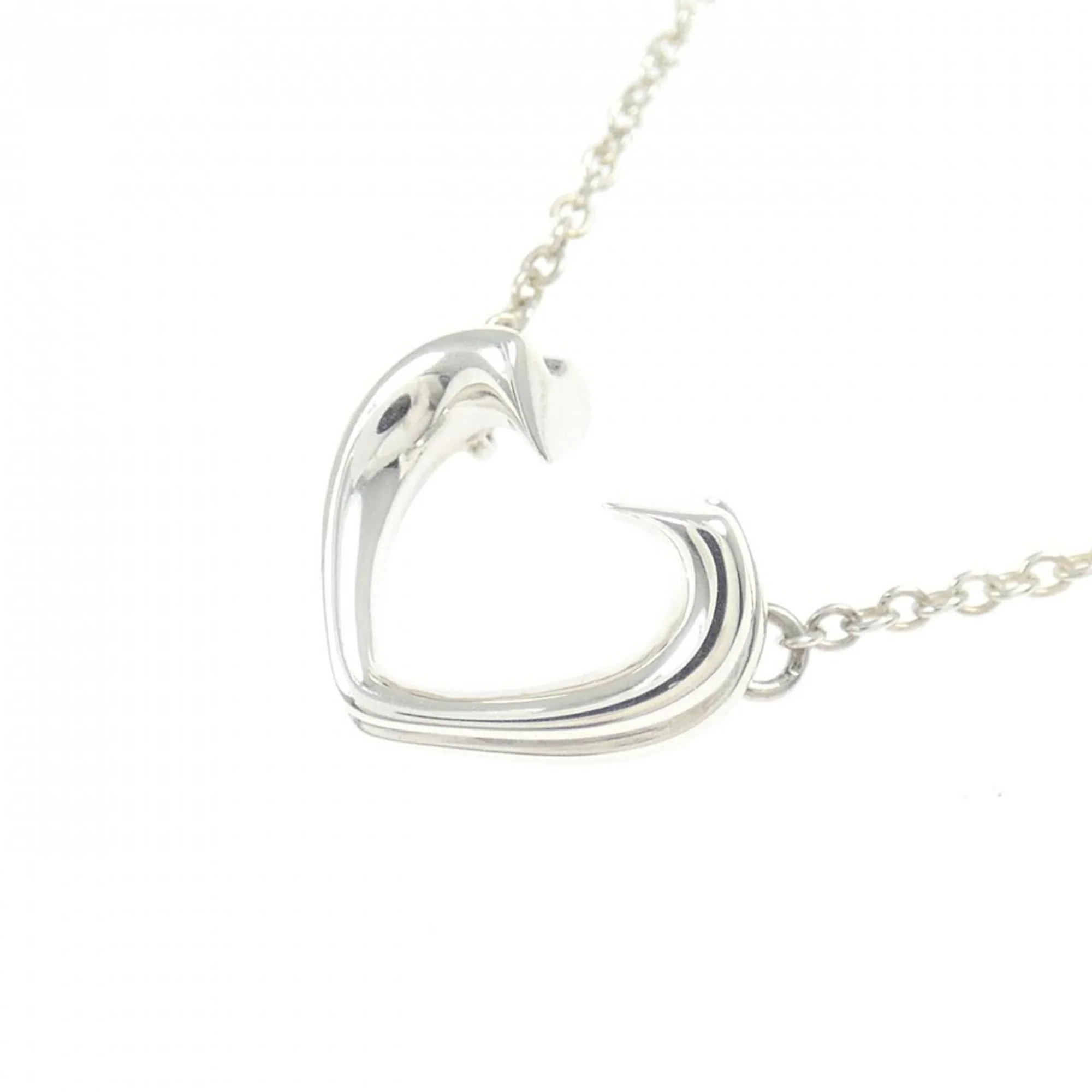 Two Heart Pendant Necklace Sterling Silver Small - Image 3