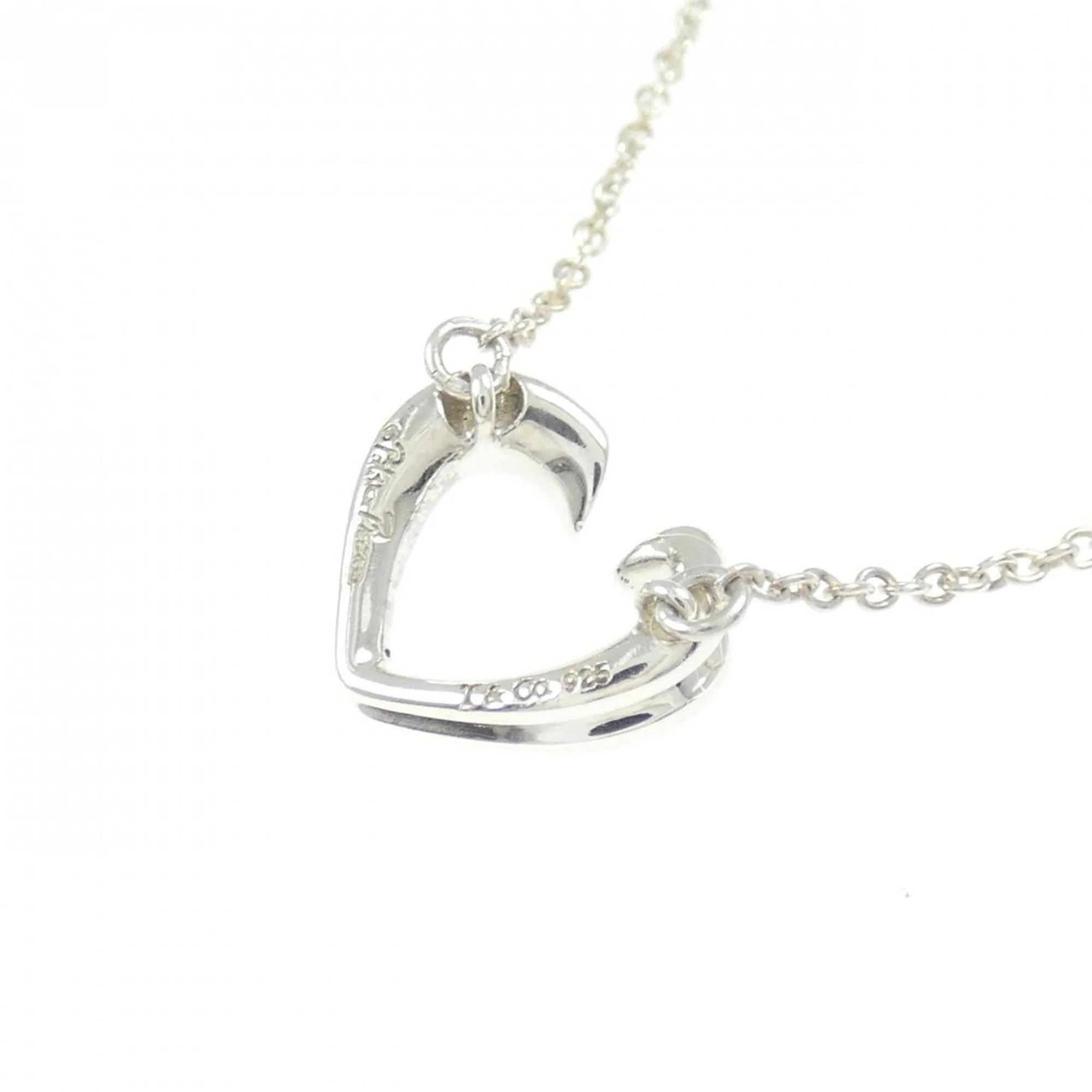 Two Heart Pendant Necklace Sterling Silver Small - Image 4