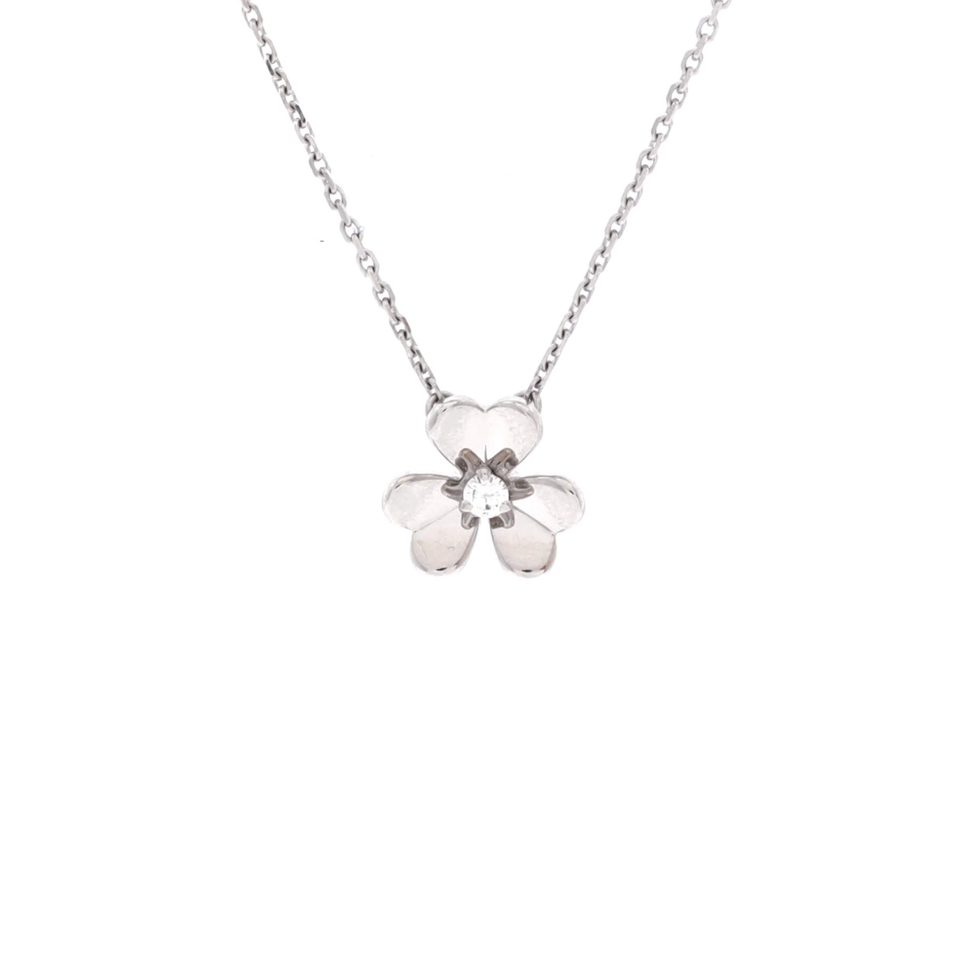 Frivole Pendant Necklace 18K White Gold and Diamond Mini
