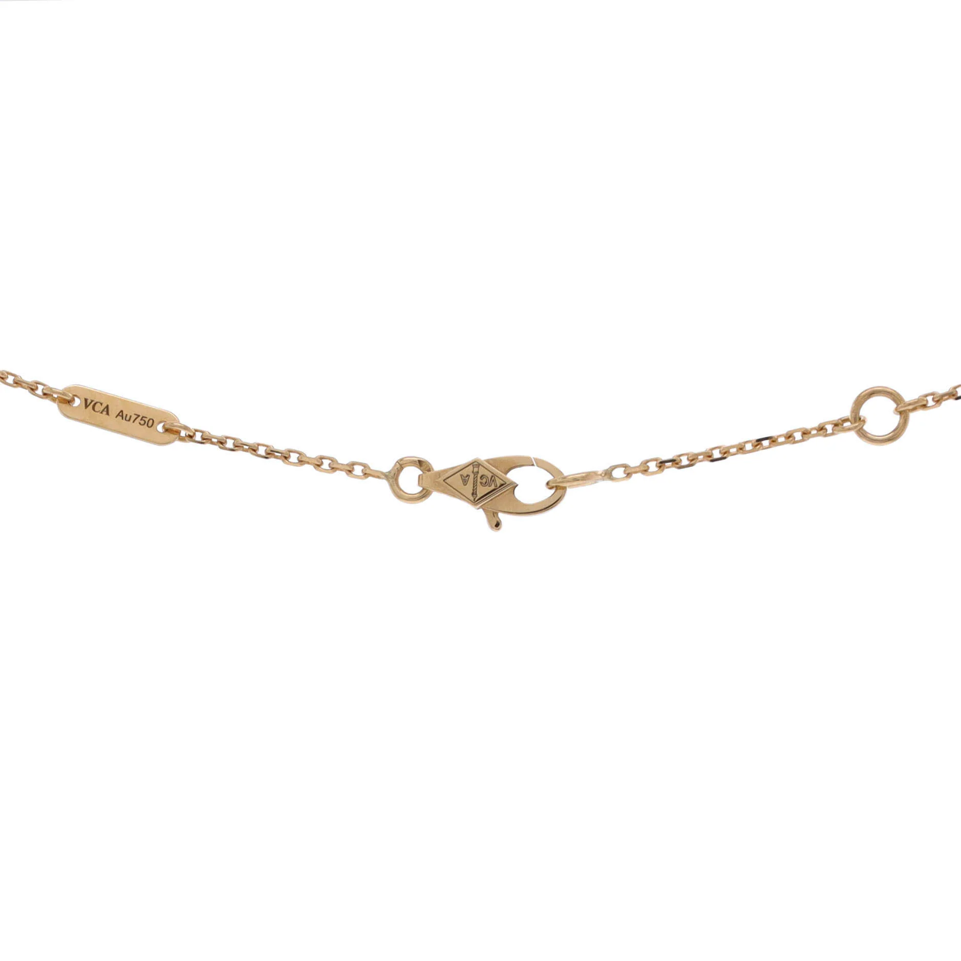 Frivole Pendant Necklace 18K Yellow Gold and Diamond Mini - Image 4