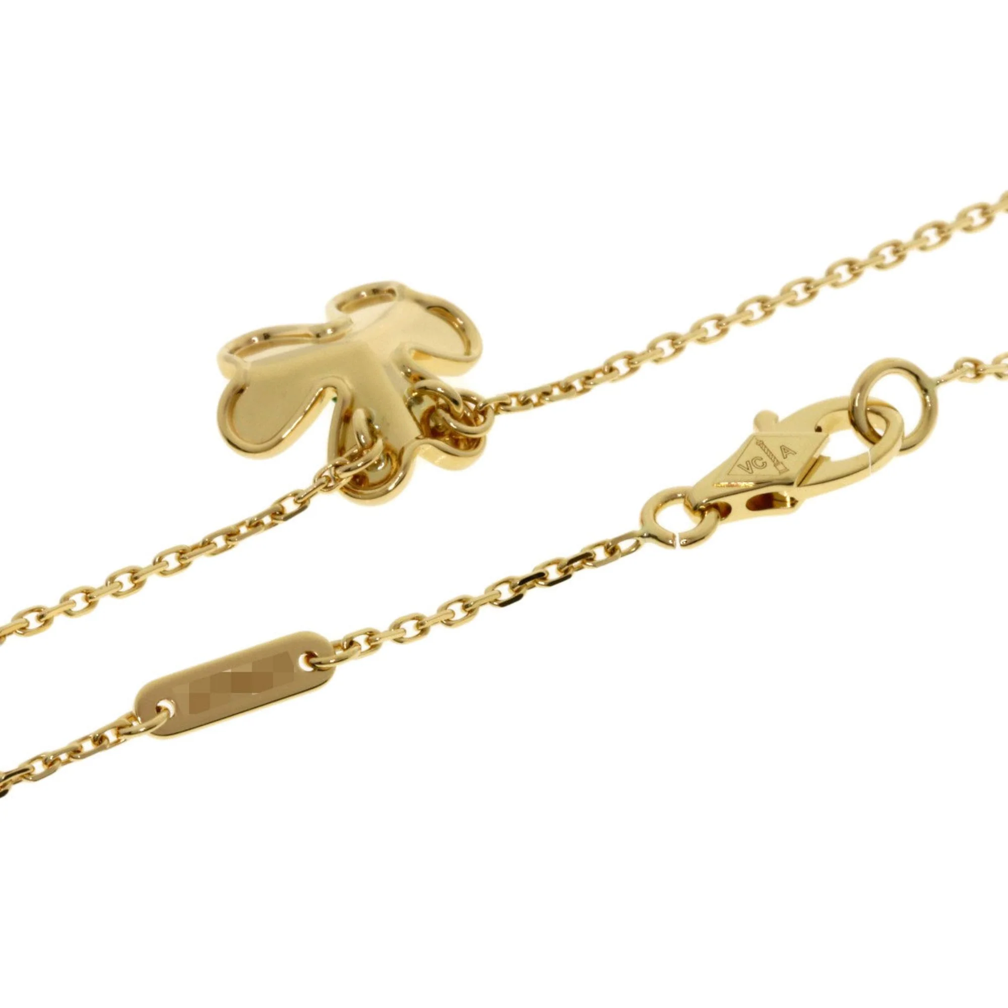 Frivole Pendant Necklace 18K Yellow Gold Mini with Emerald - Image 2
