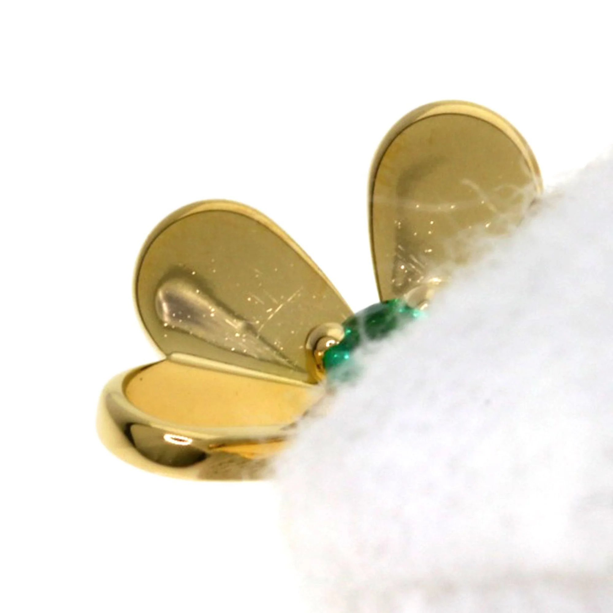Frivole Pendant Necklace 18K Yellow Gold Mini with Emerald - Image 5