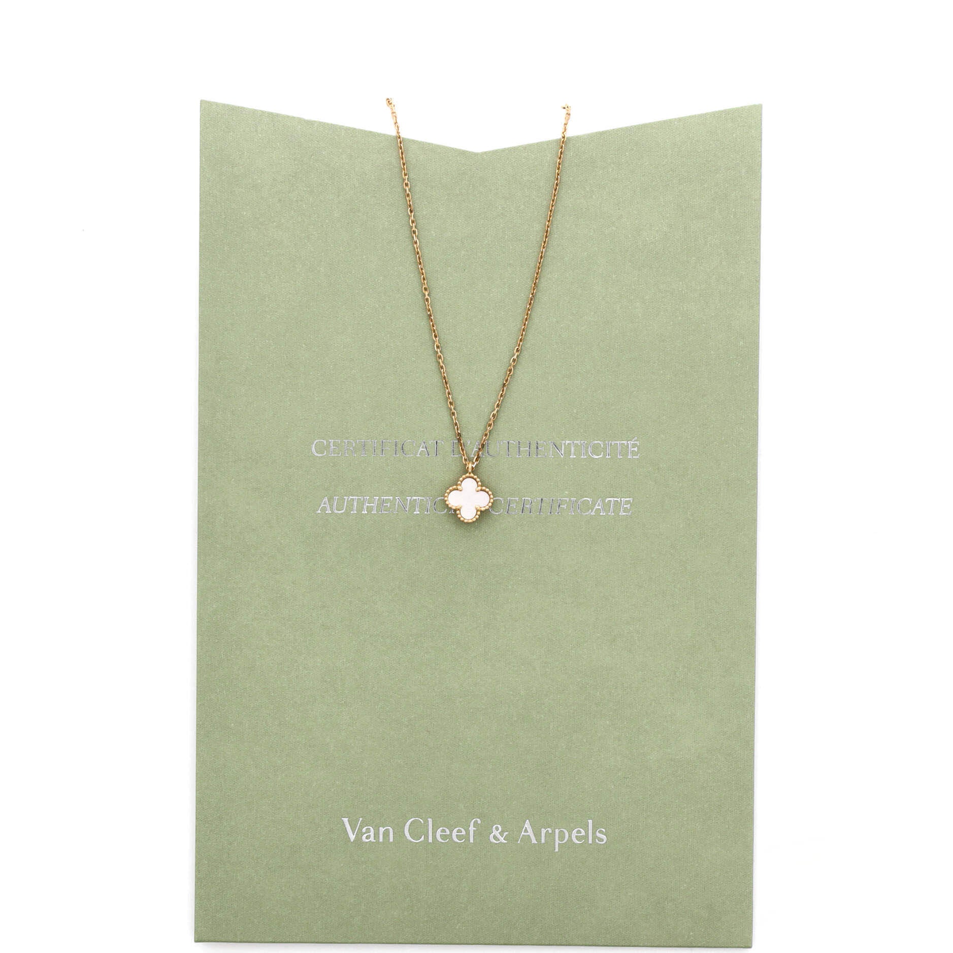 Sweet Alhambra Pendant Necklace 18K Yellow Gold and Mother of Pearl - Image 2