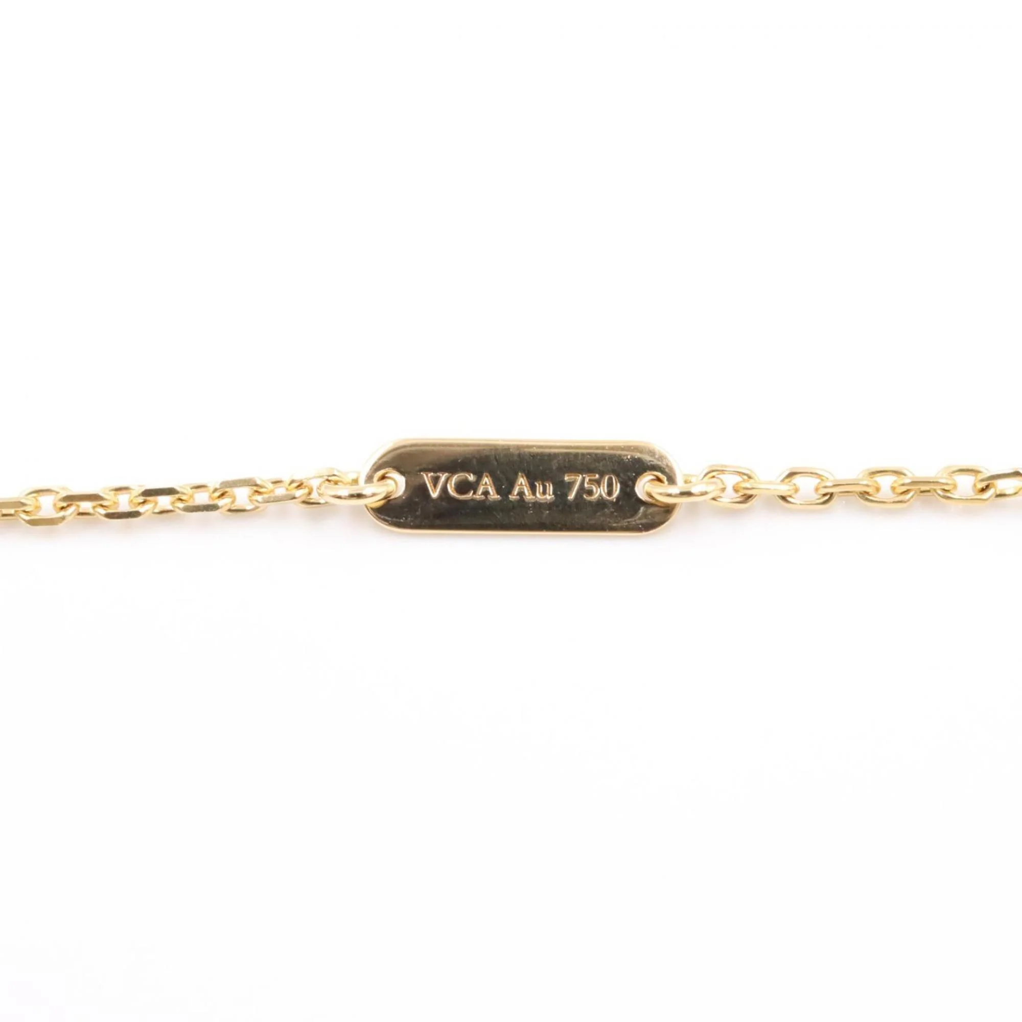Vintage Alhambra Pendant Necklace 18K Yellow Gold - Image 3