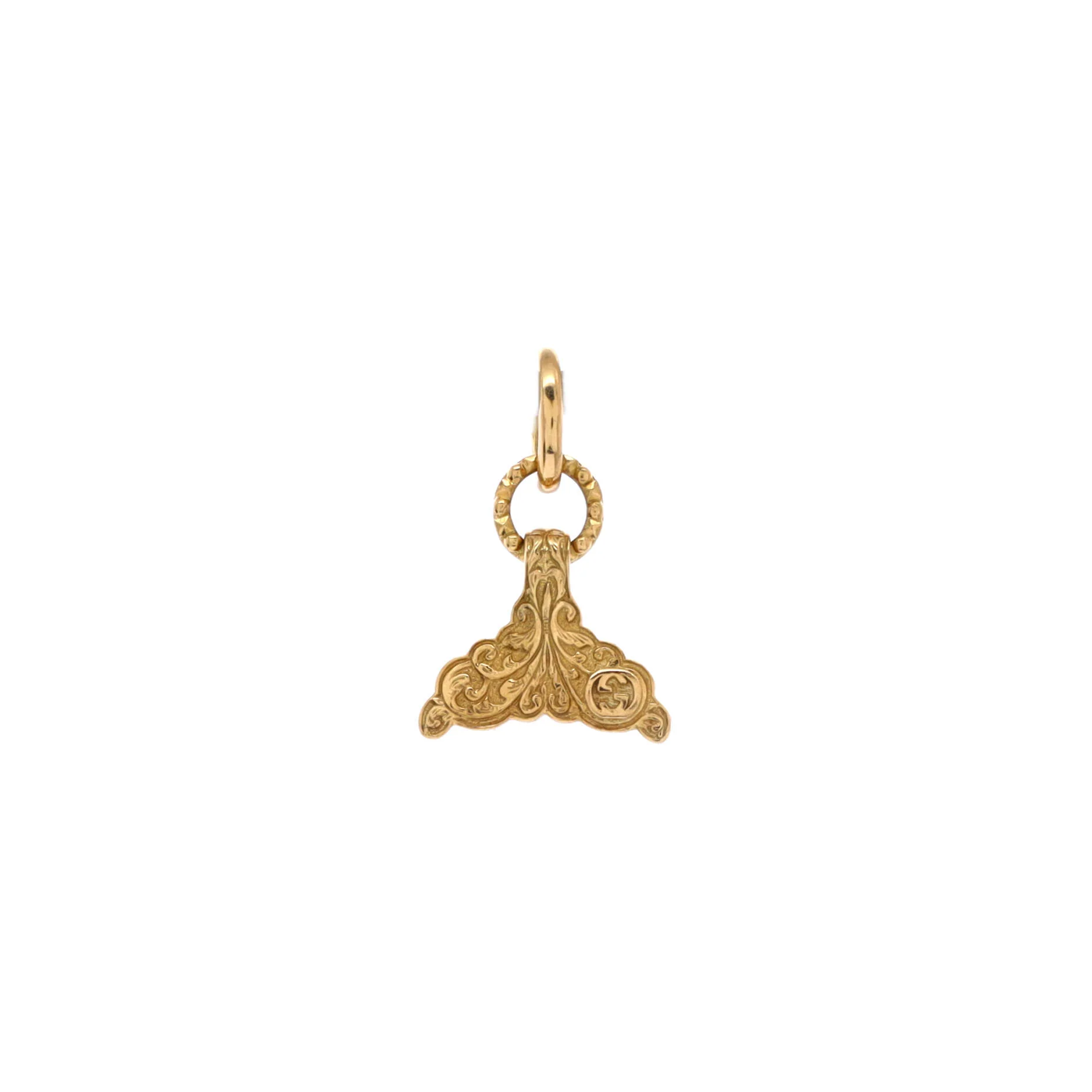 Tail Fin Charm Pendant & Charms 18K Yellow Gold