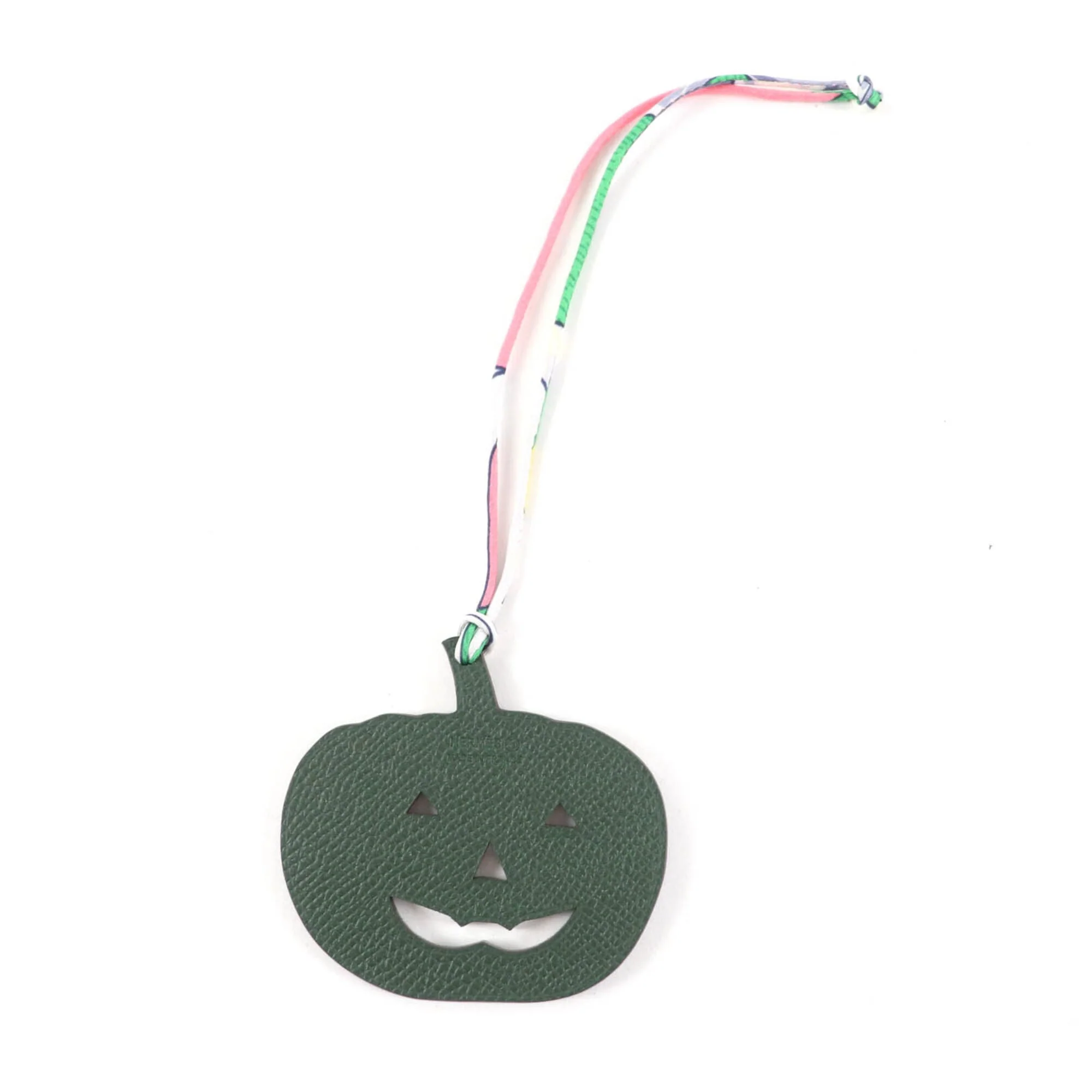 Bag Charm Togo Leather Blue and Green Handbag Charm - Image 2