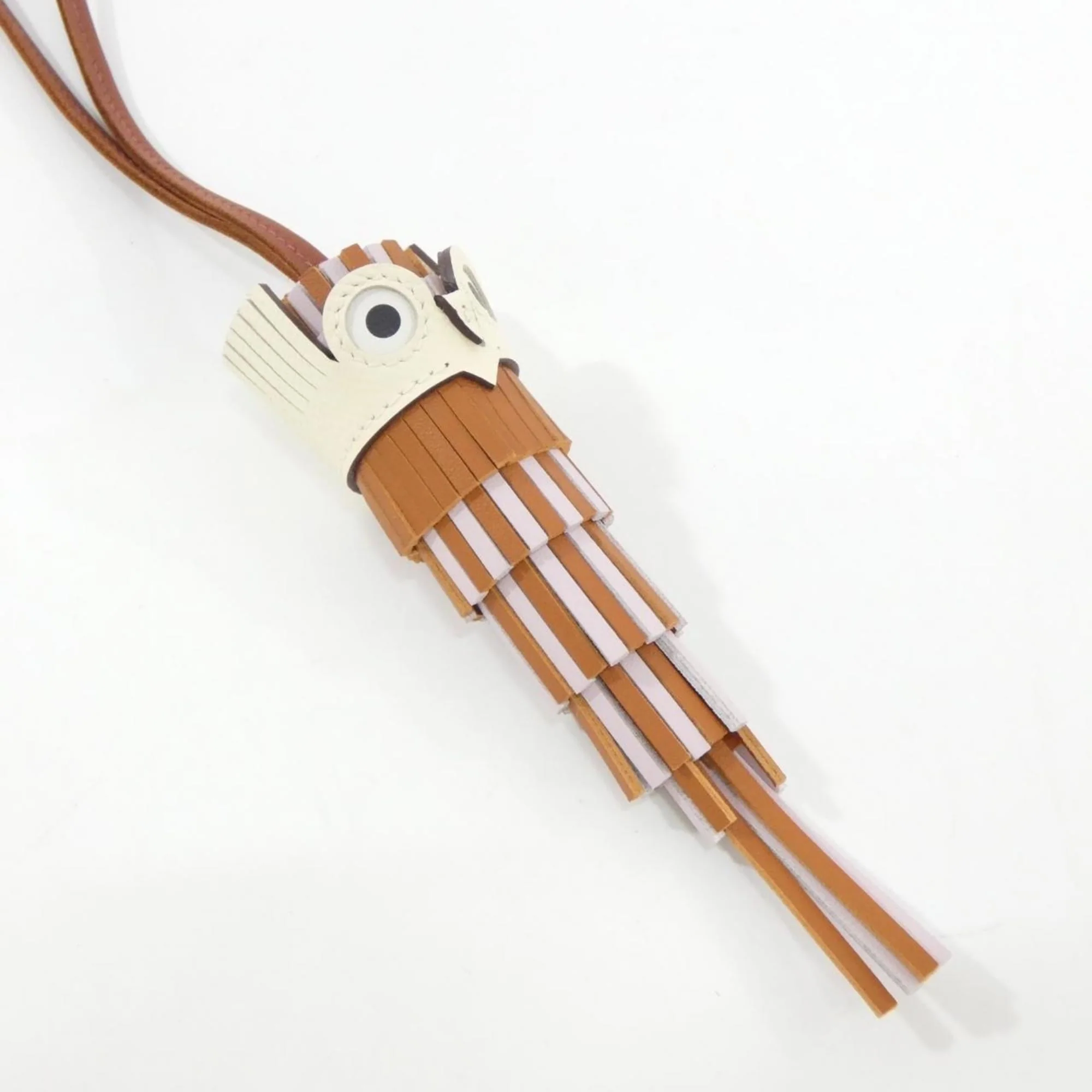 Charm Agneau Milo and Swift Leather Brown Sienne Handbag Charm - Image 2