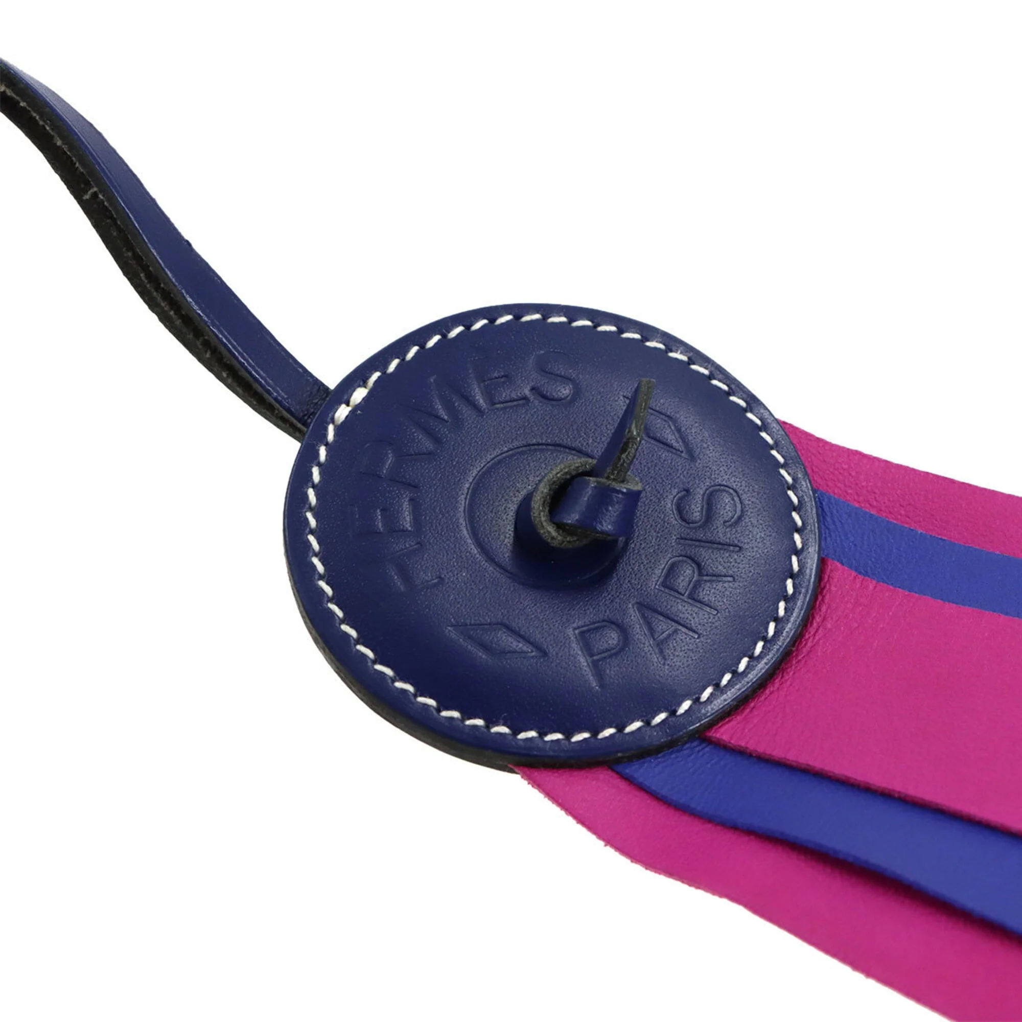 Paddock Flot Charm Agneau Milo Blue and Purple Handbag Charm - Image 3