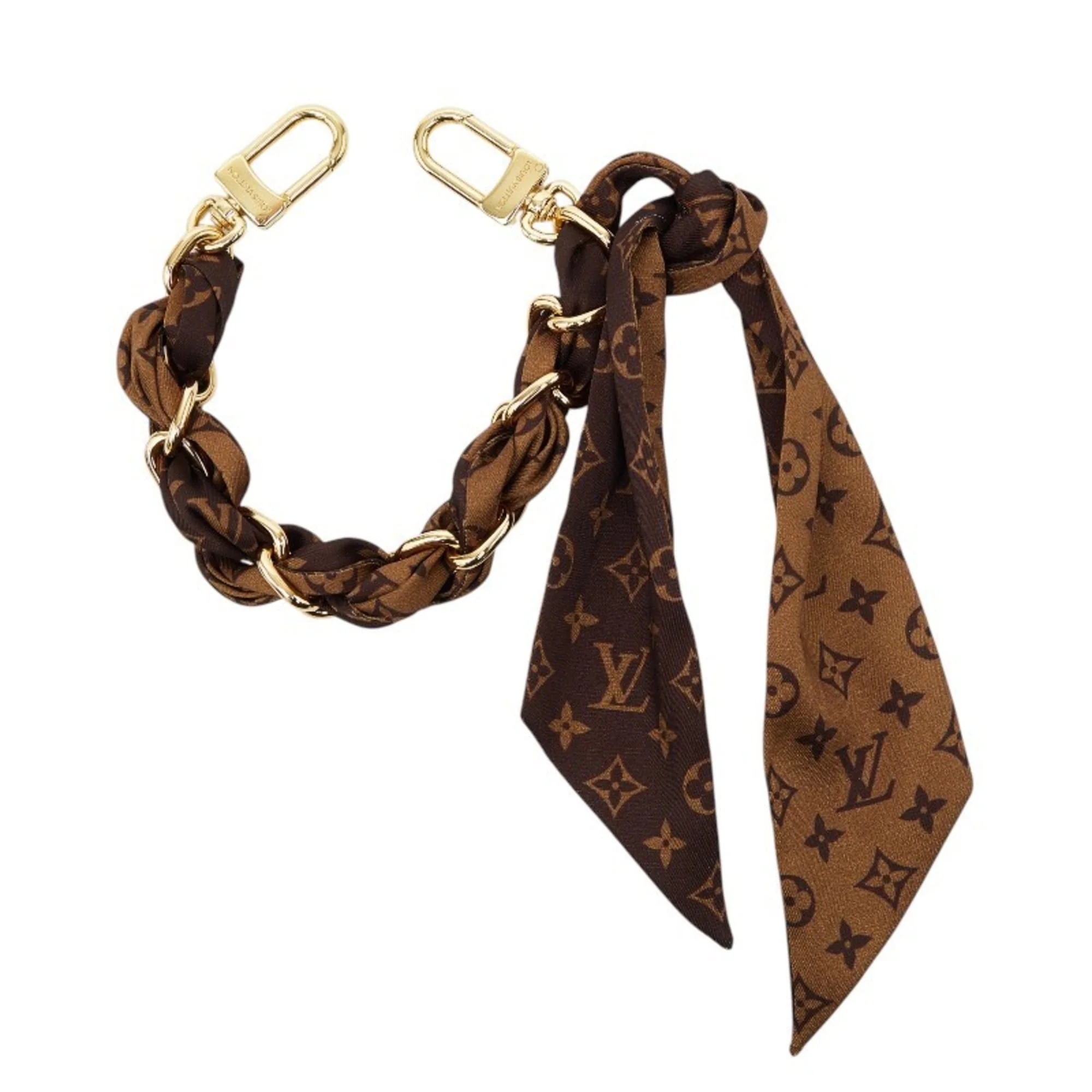 Charm Monogram Reverse and Silk Brown Handbag Charm - Image 2