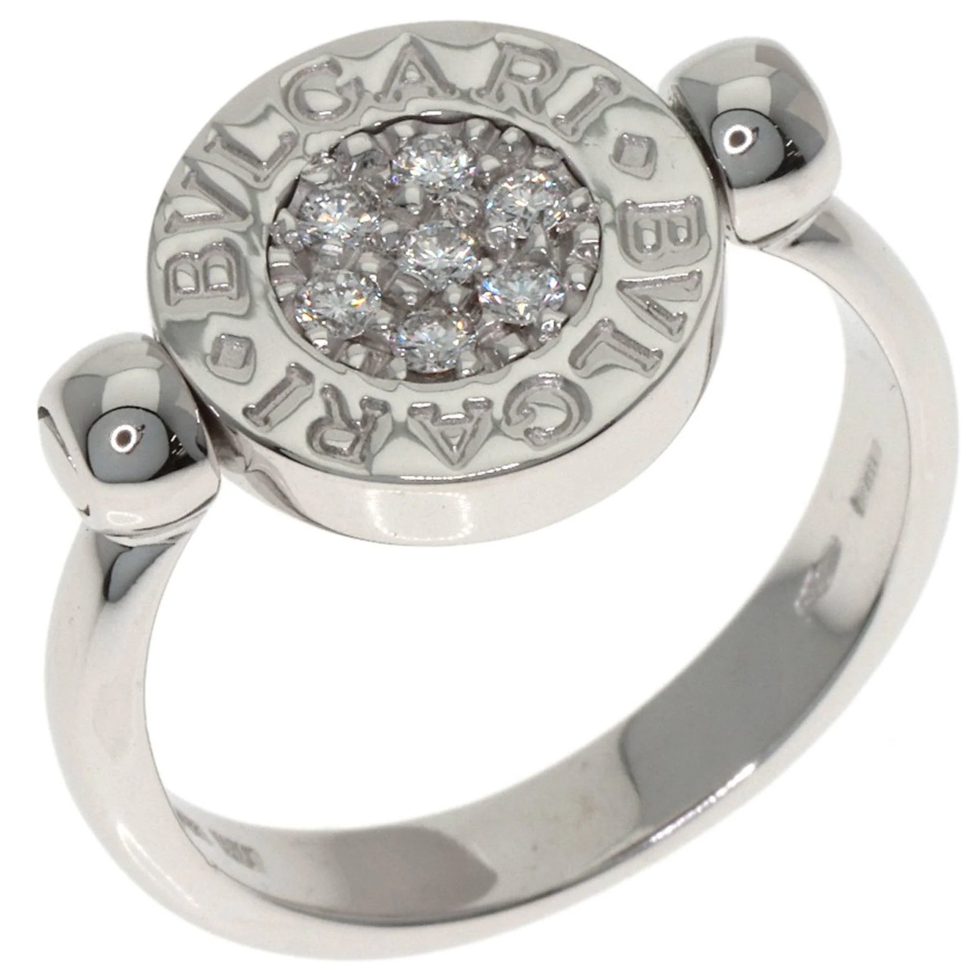 Band Ring 18K White Gold With Diamond and Onyx - Image 2