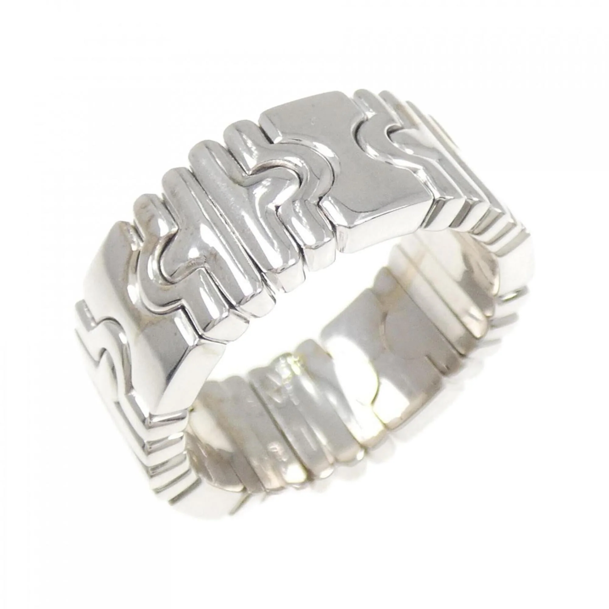 Parenthesis Ring 18K White Gold