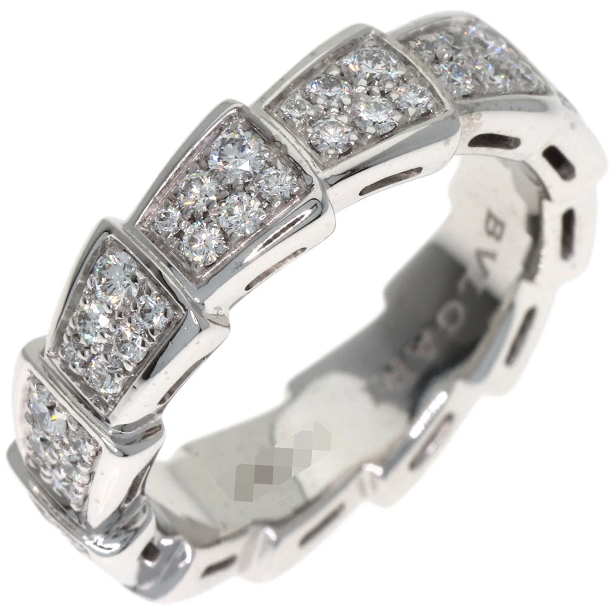 Serpenti Ring 18K White Gold with Diamonds - Image 2