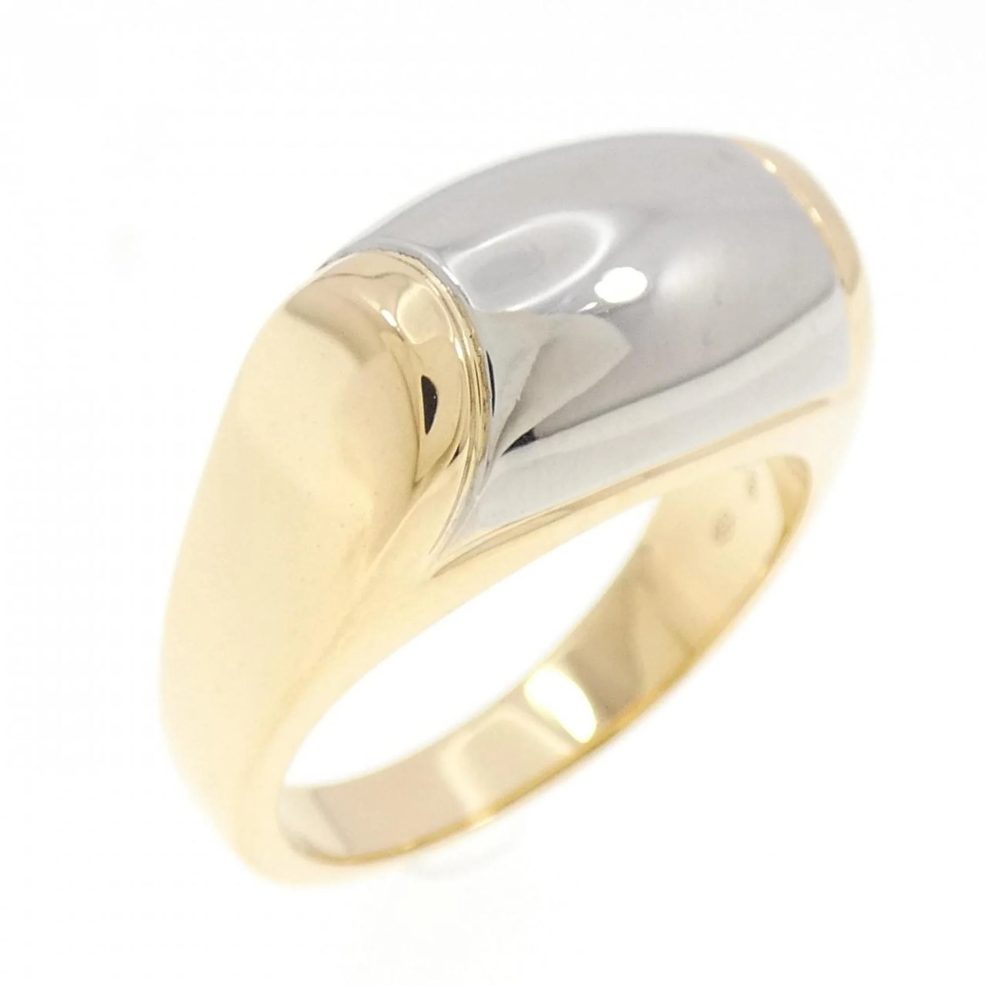 Tronchetto Ring Stainless Steel and 18K Yellow Gold