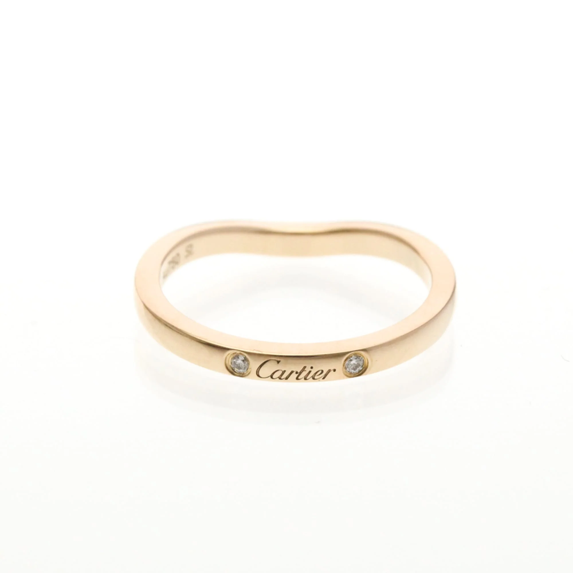 Band Ring 18K Rose Gold With Diamond - Image 3