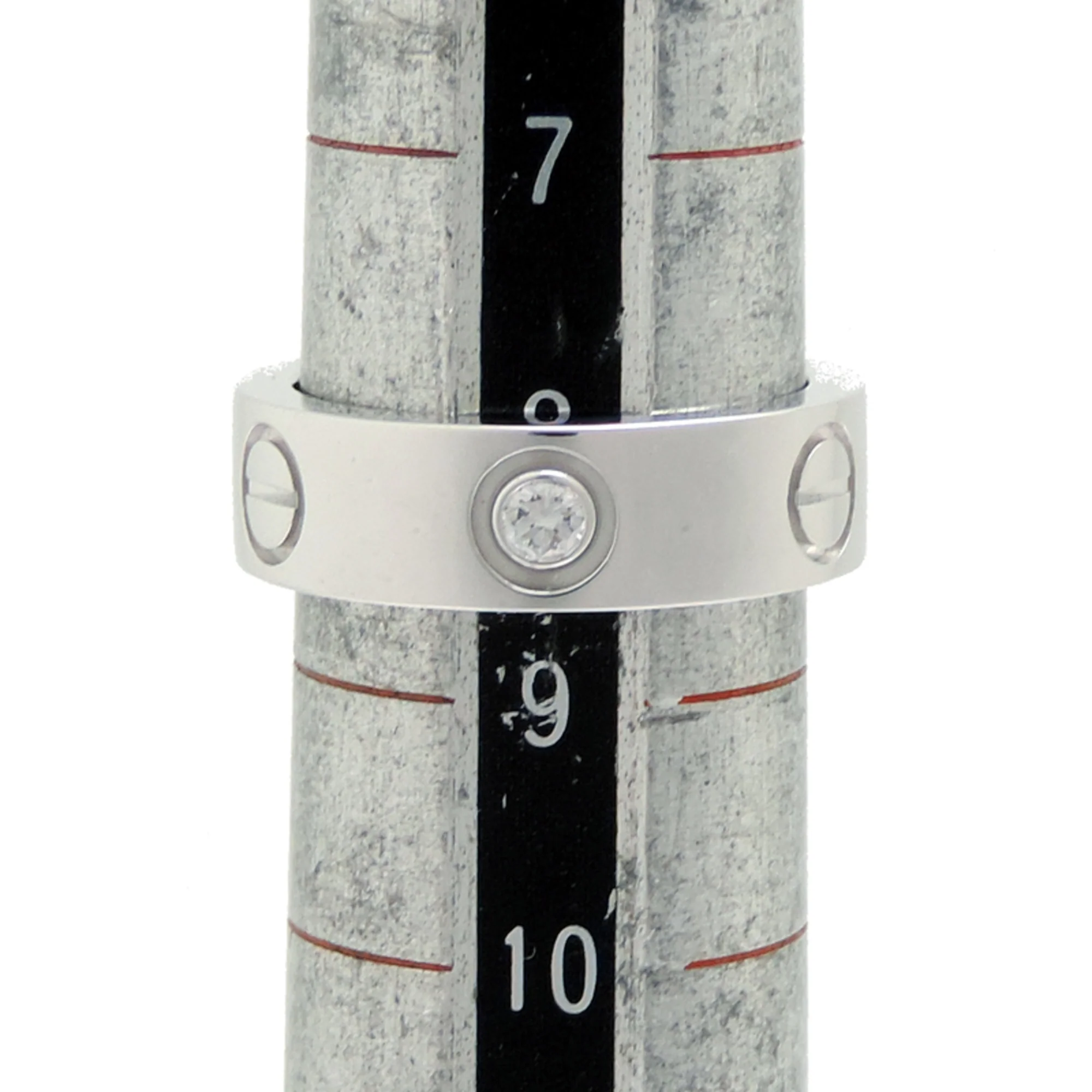 Band Ring 18K White Gold with Diamond - Image 6
