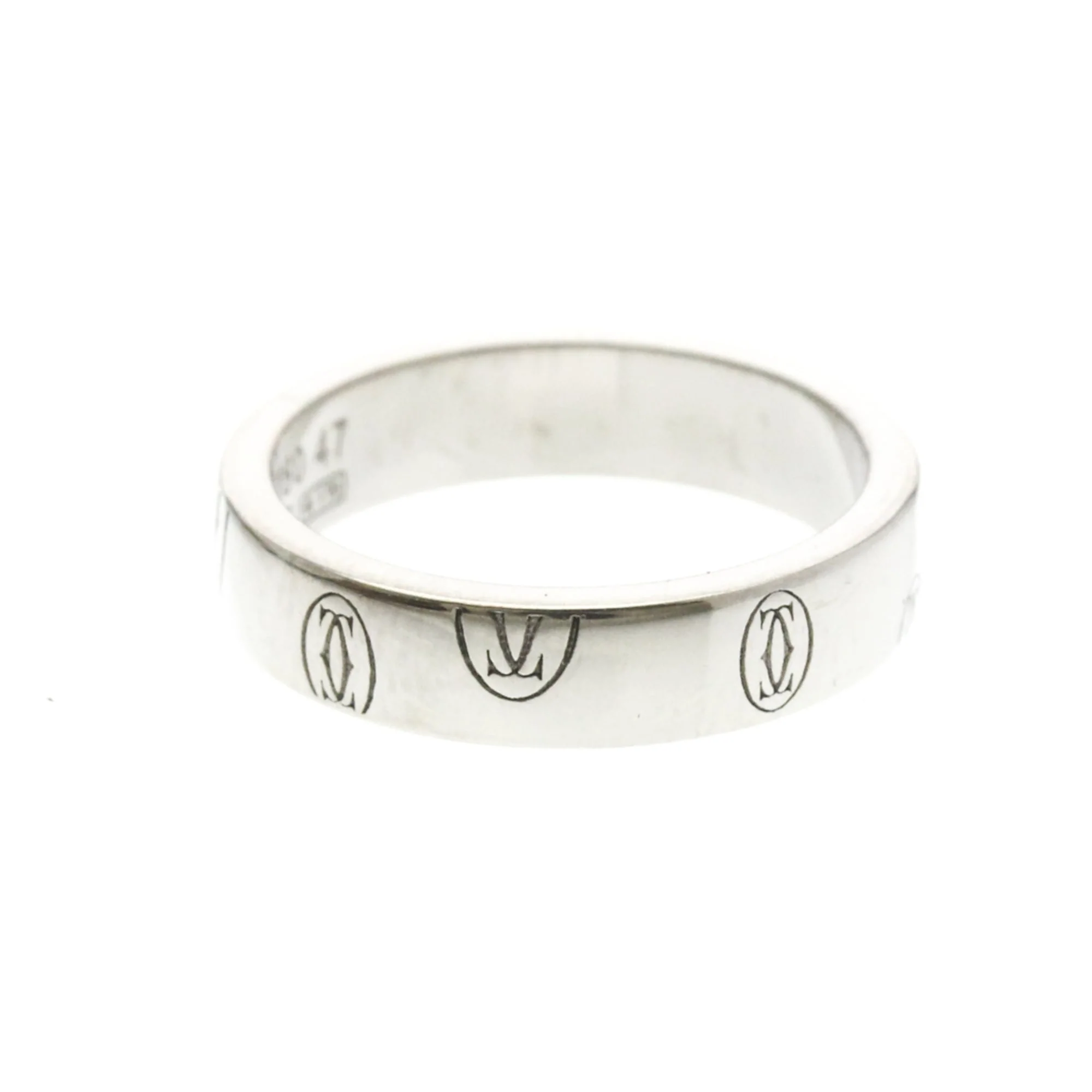 Happy Birthday Band Ring 18K White Gold - Image 4